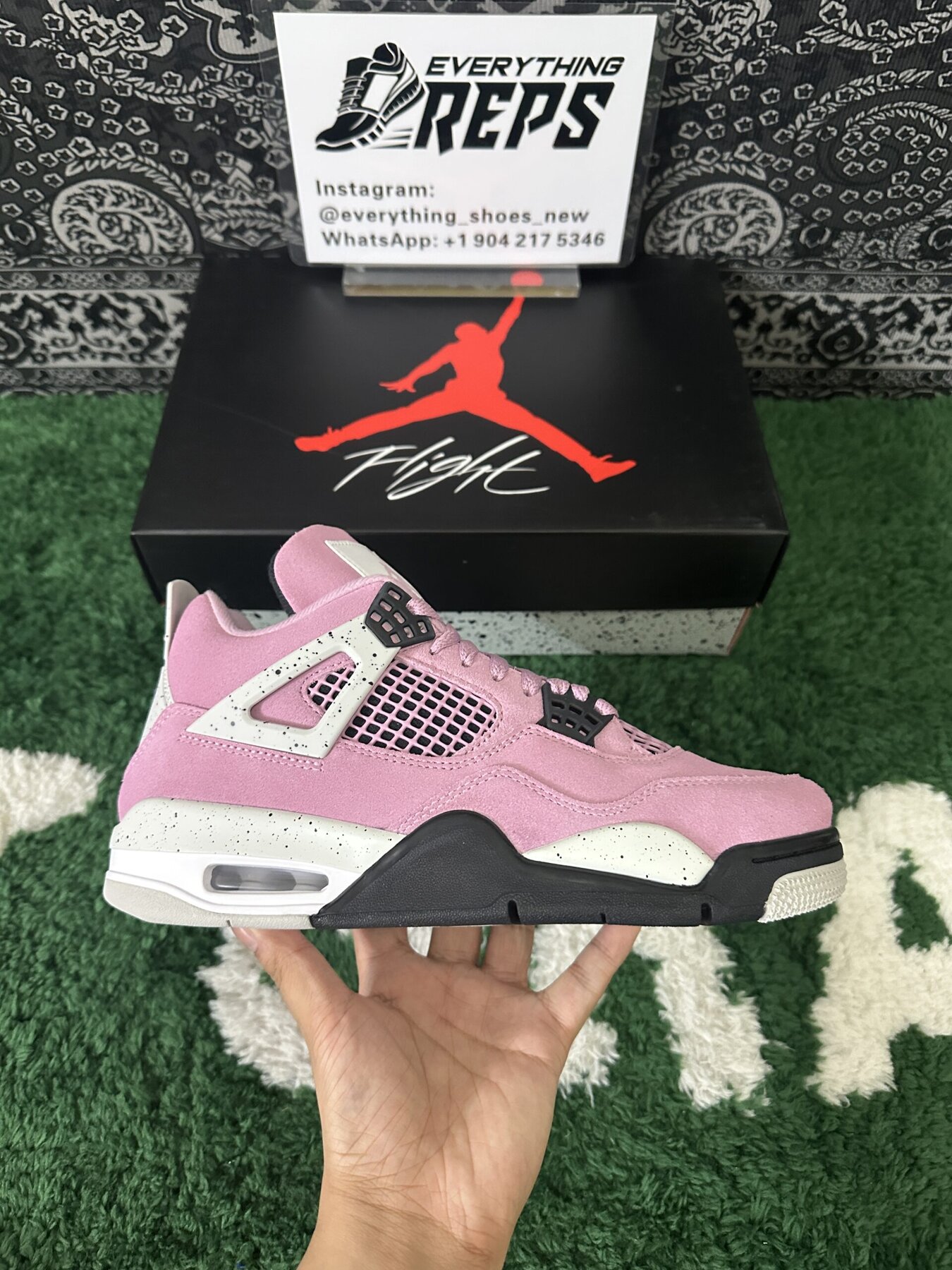 Women's AJ4 Retro Orchid - Image 5