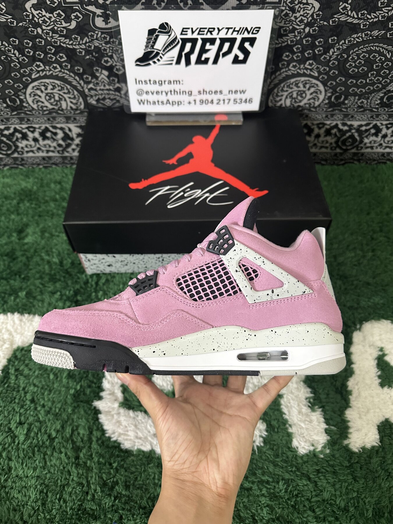 Women's AJ4 Retro Orchid - Image 4