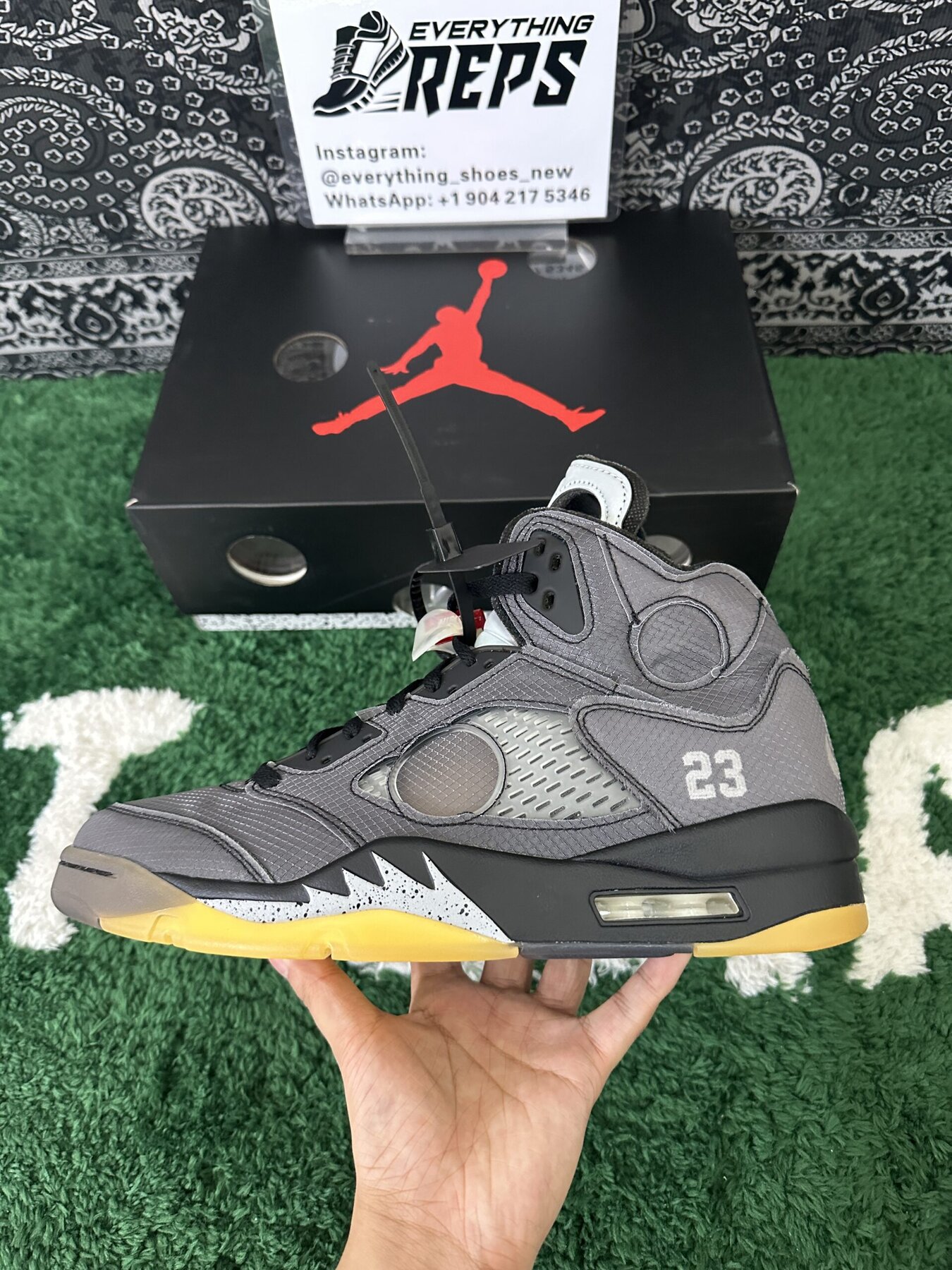 AJ5 Retro Off-White Black - Image 6