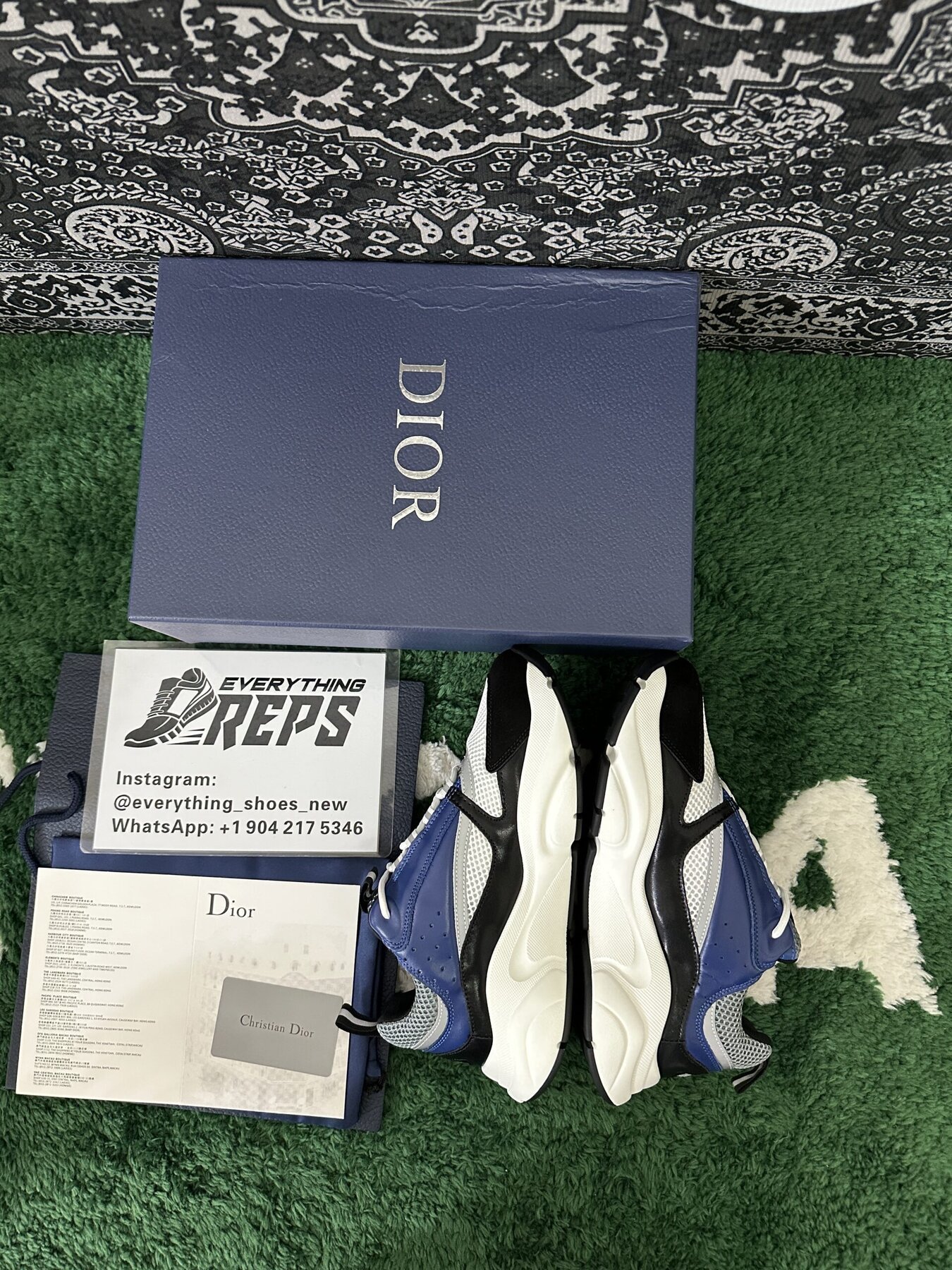 DIOR B22 Sneaker Blue Black - Image 4