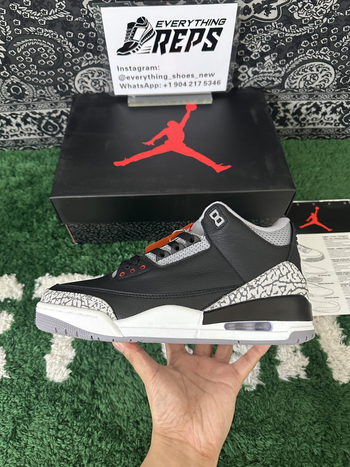 AJ3 Retro Black Cement - Image 6