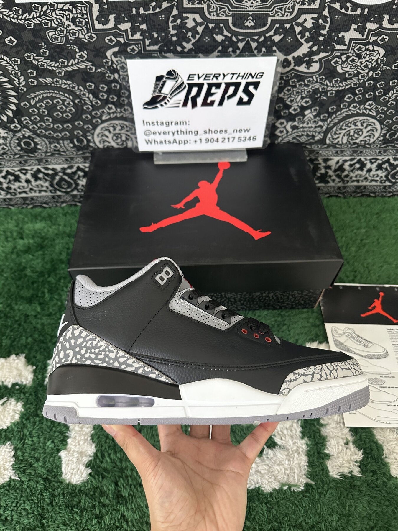 AJ3 Retro Black Cement - Image 5