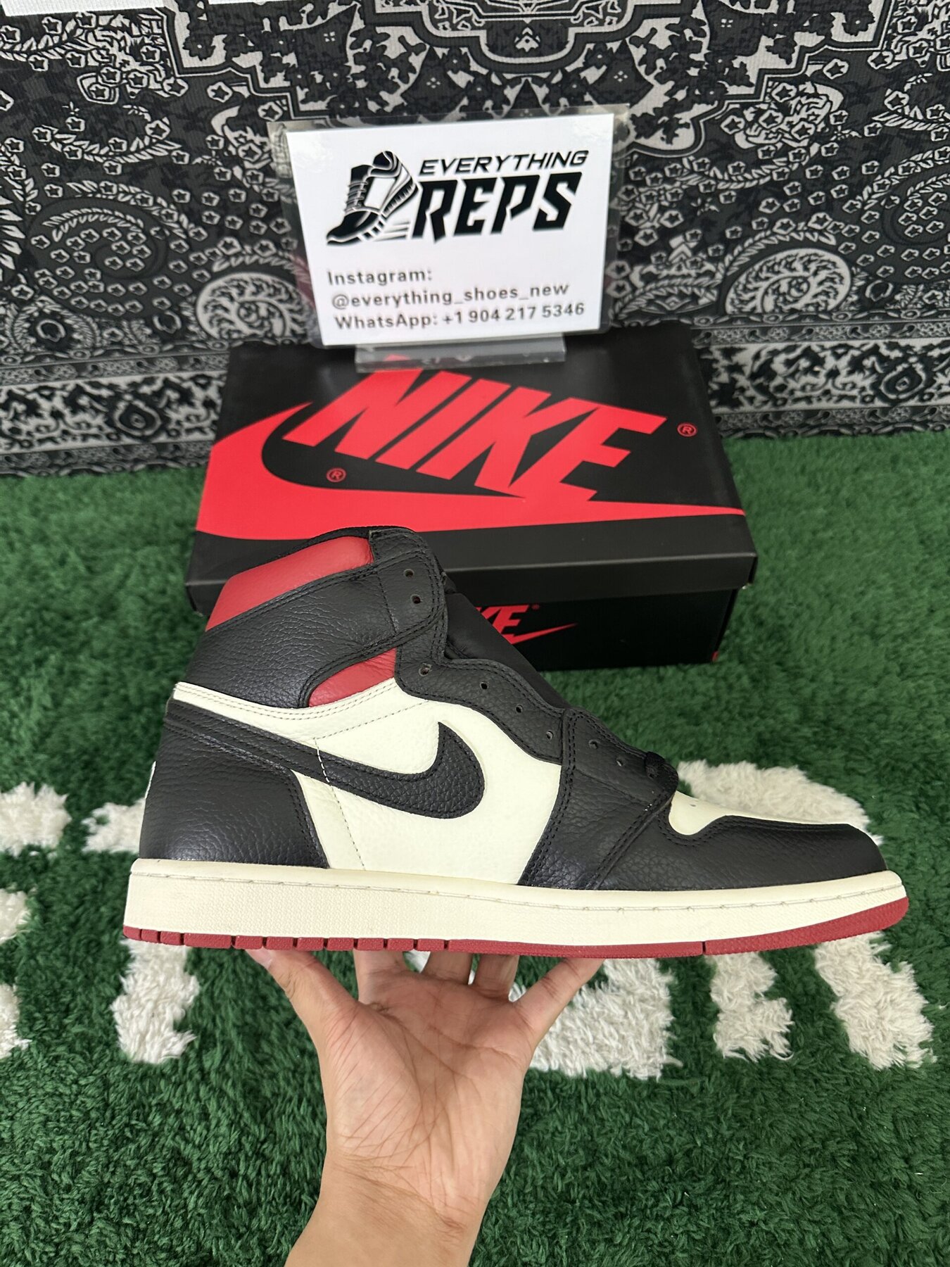 AJ1 Retro High "Not for Resale" Varsity Red - Image 7
