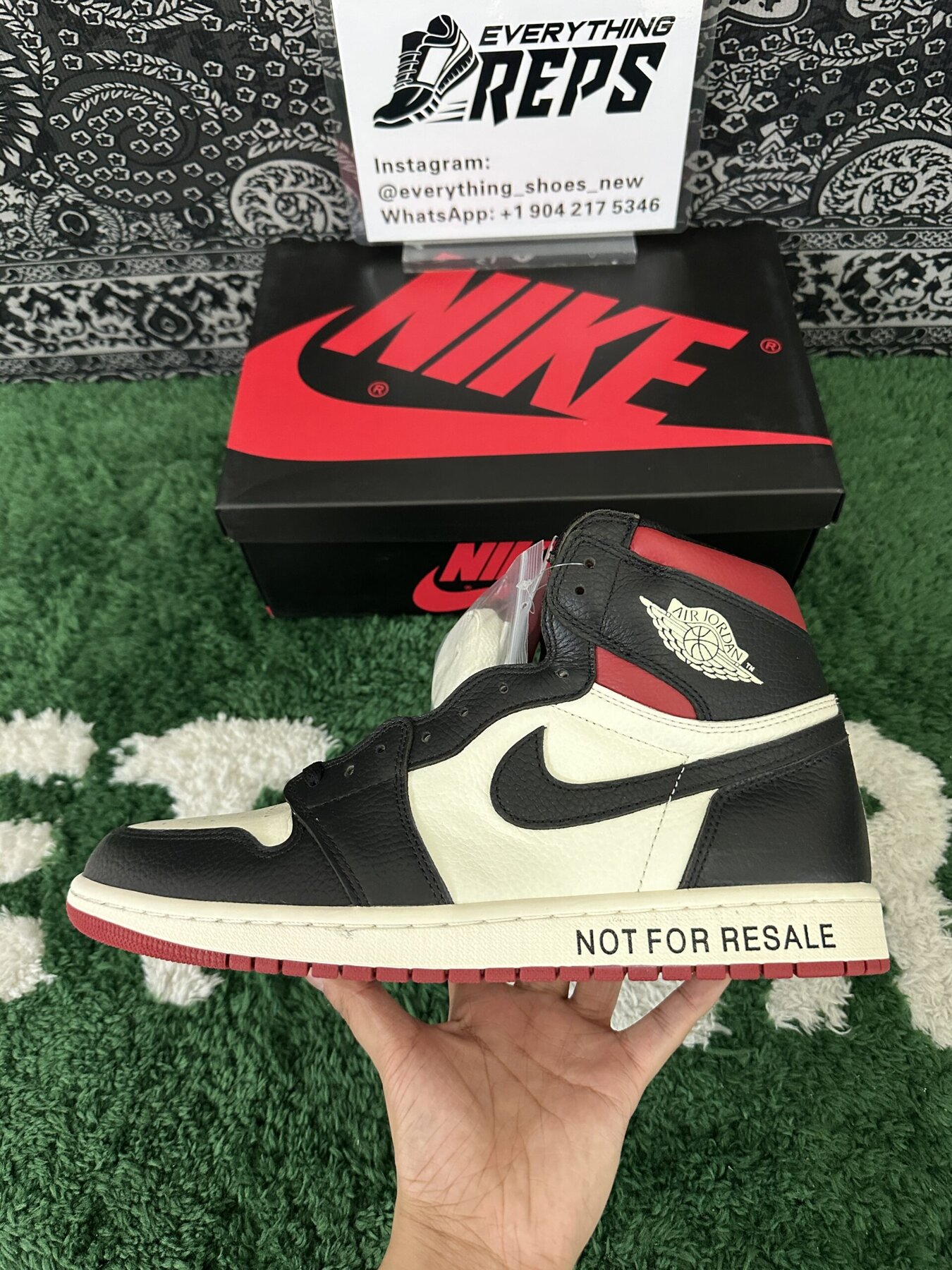 AJ1 Retro High "Not for Resale" Varsity Red - Image 6