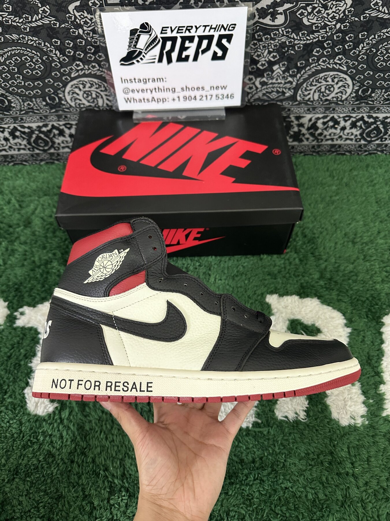 AJ1 Retro High "Not for Resale" Varsity Red - Image 5