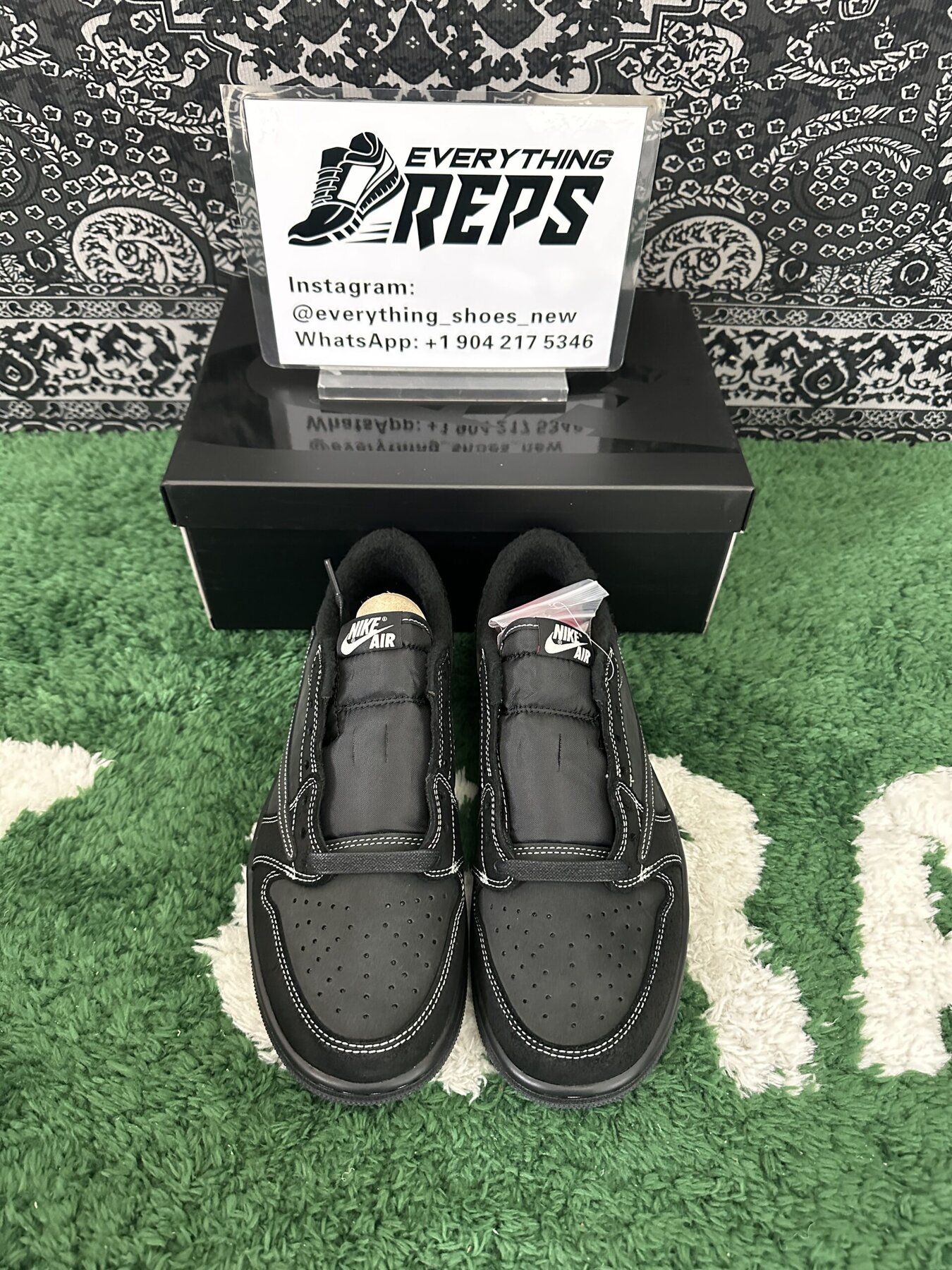 AJ1 Retro Low OG SP TS Black Phantom - Image 2