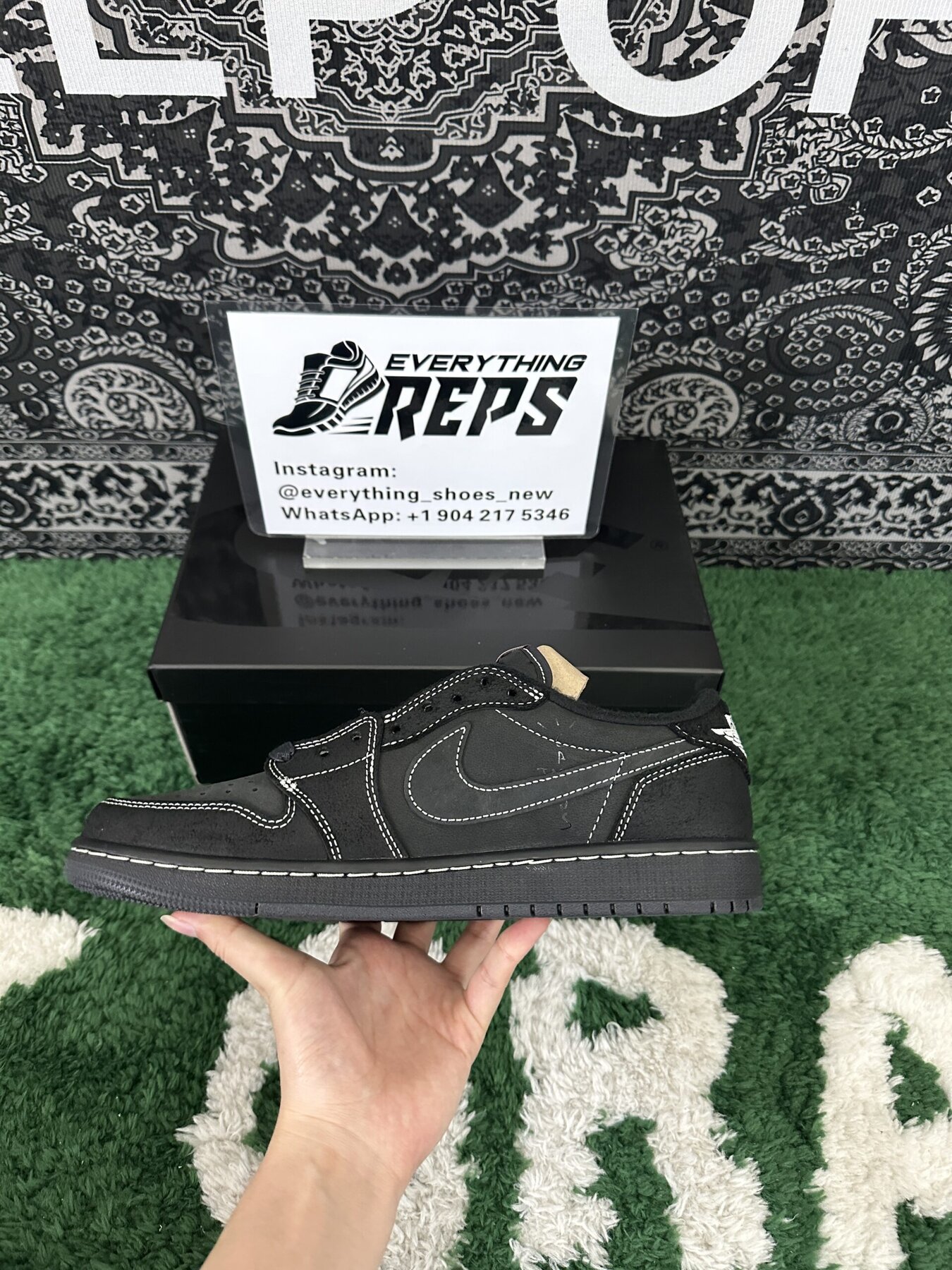 AJ1 Retro Low OG SP TS Black Phantom - Image 5