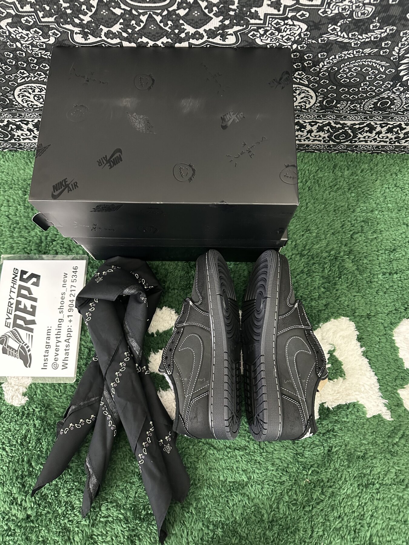 AJ1 Retro Low OG SP TS Black Phantom - Image 9