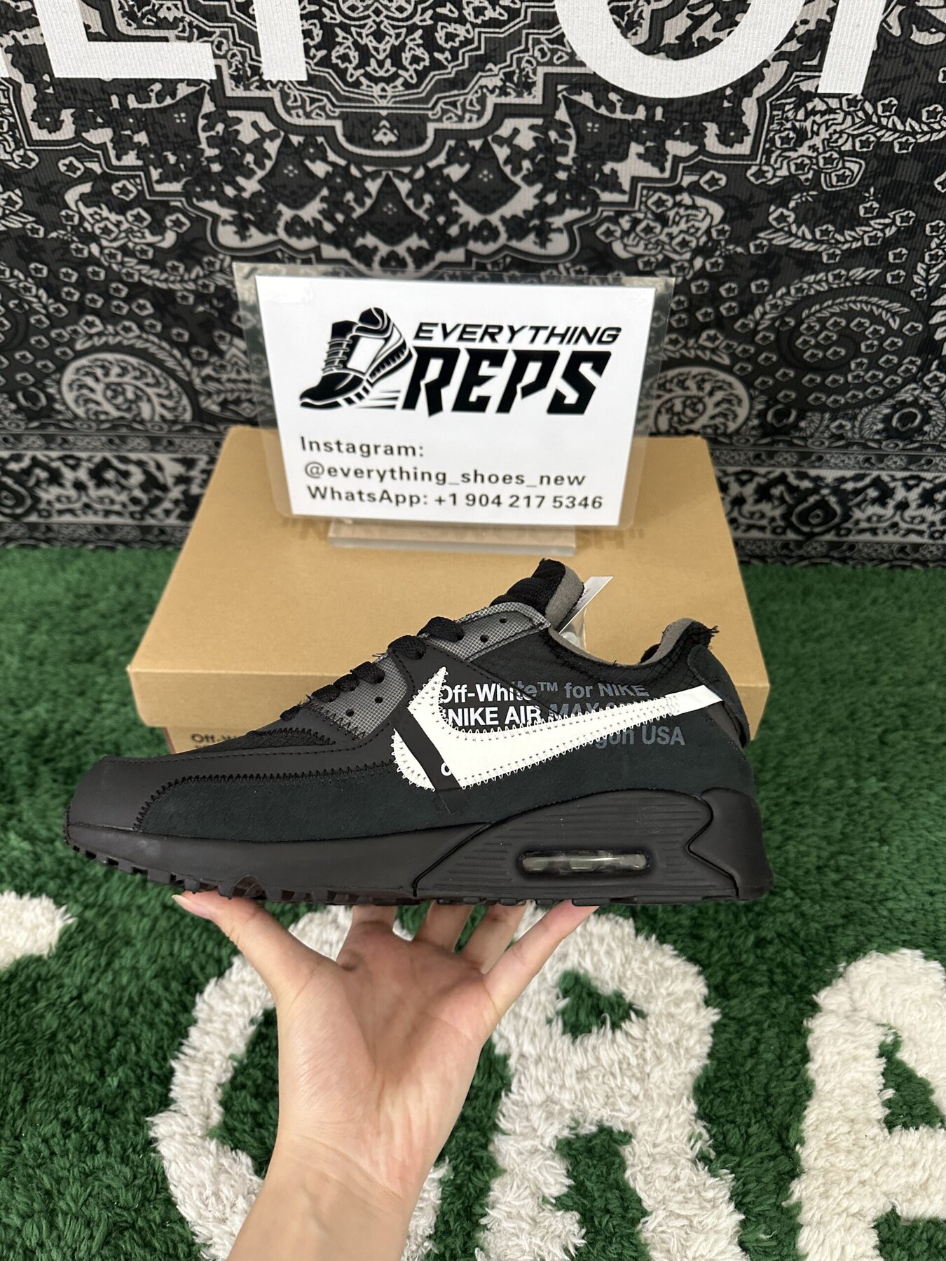 Air Max 90 Off White Black - Image 7