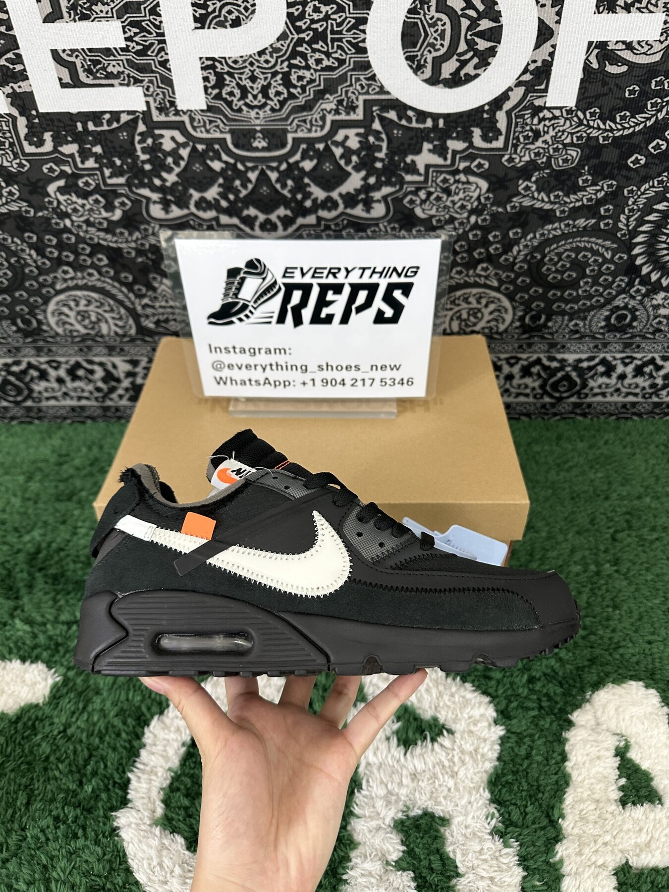 Air Max 90 Off White Black - Image 6