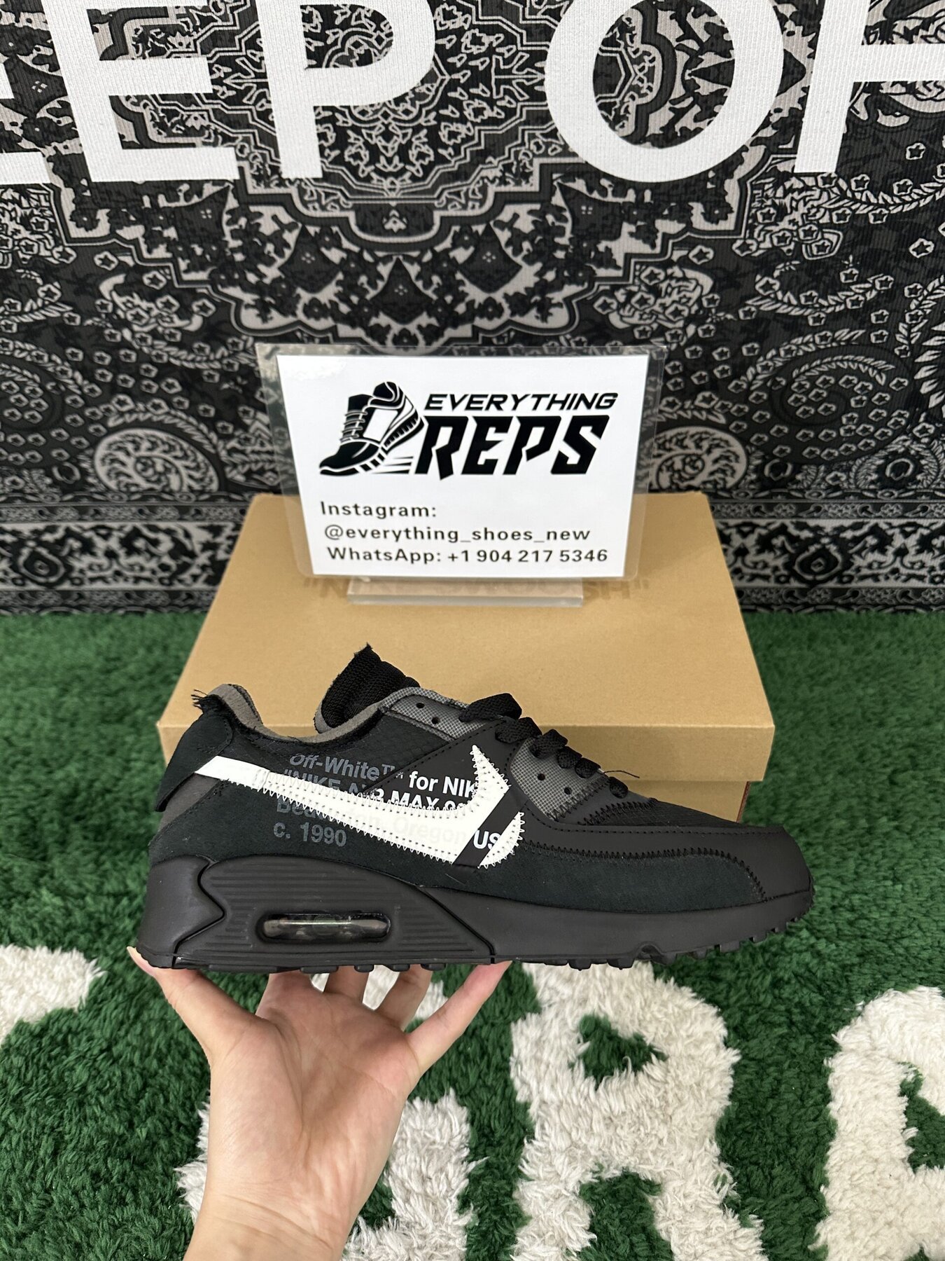 Air Max 90 Off White Black - Image 4