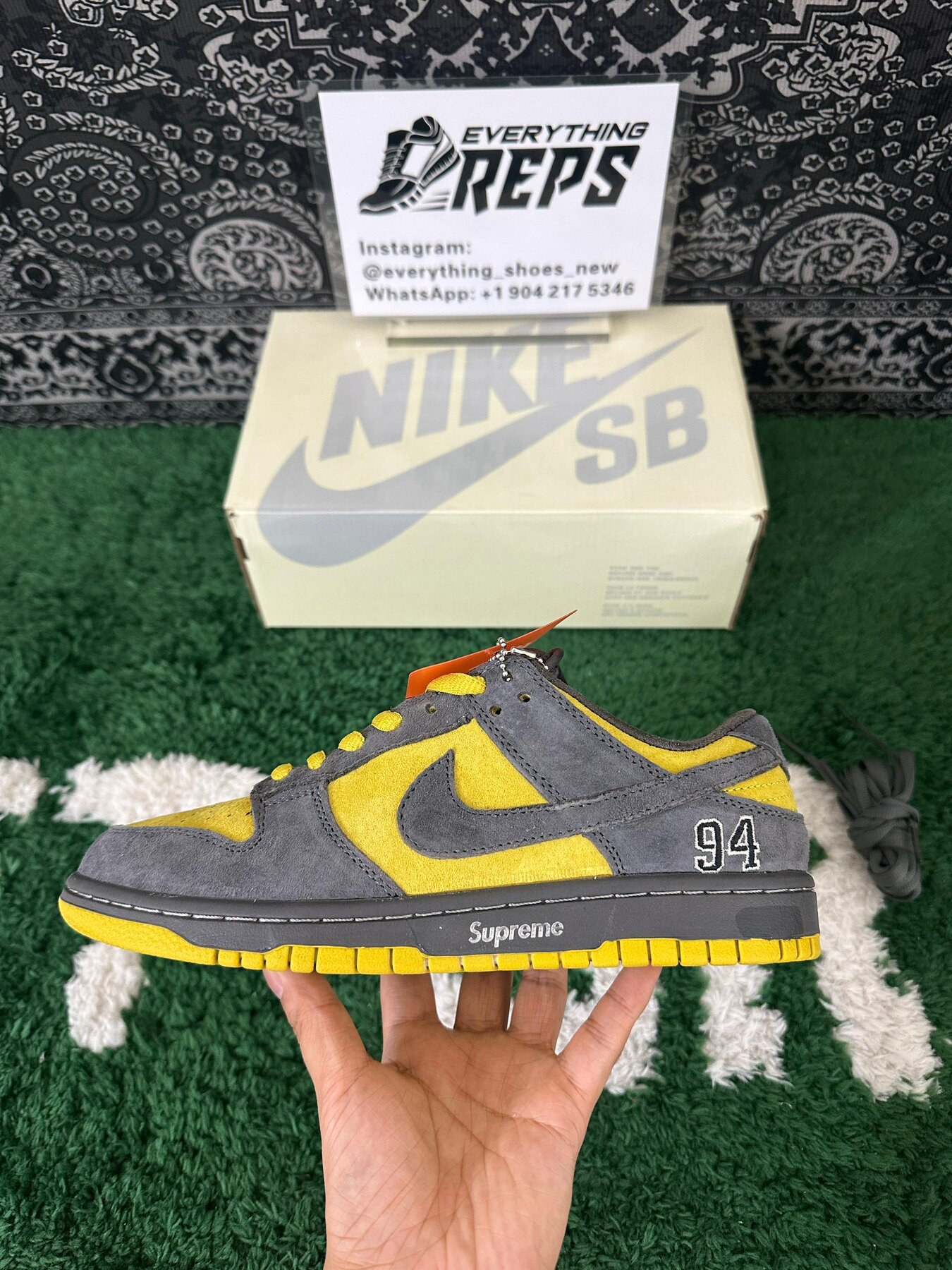SB Dunk Low Supreme 94 Camper Green - Image 6