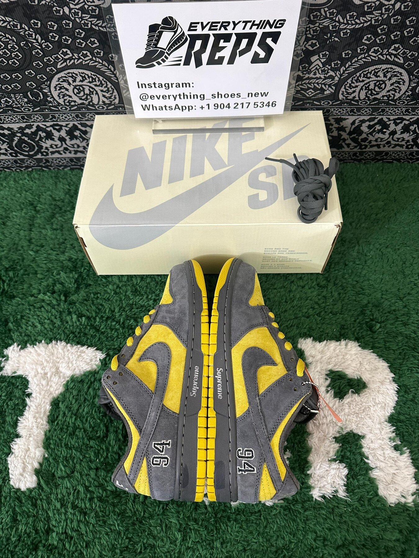 SB Dunk Low Supreme 94 Camper Green - Image 2