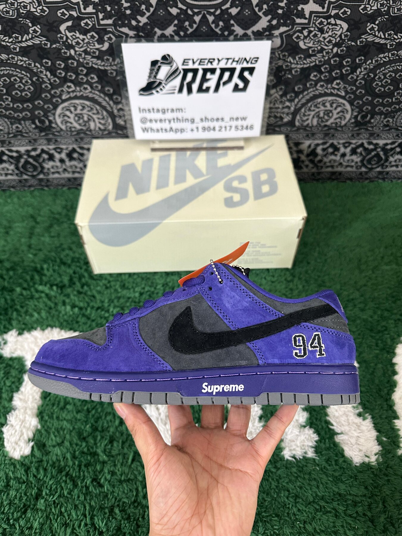 SB Dunk Low Supreme 94 Ink - Image 6