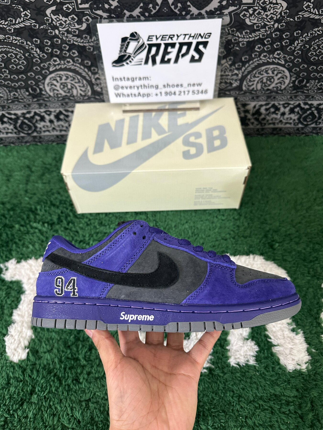 SB Dunk Low Supreme 94 Ink - Image 5