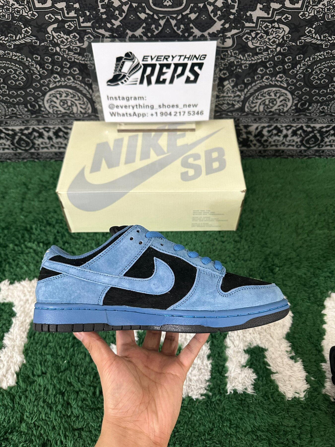 SB Dunk Low Supreme 94 Ocean Fog - Image 7
