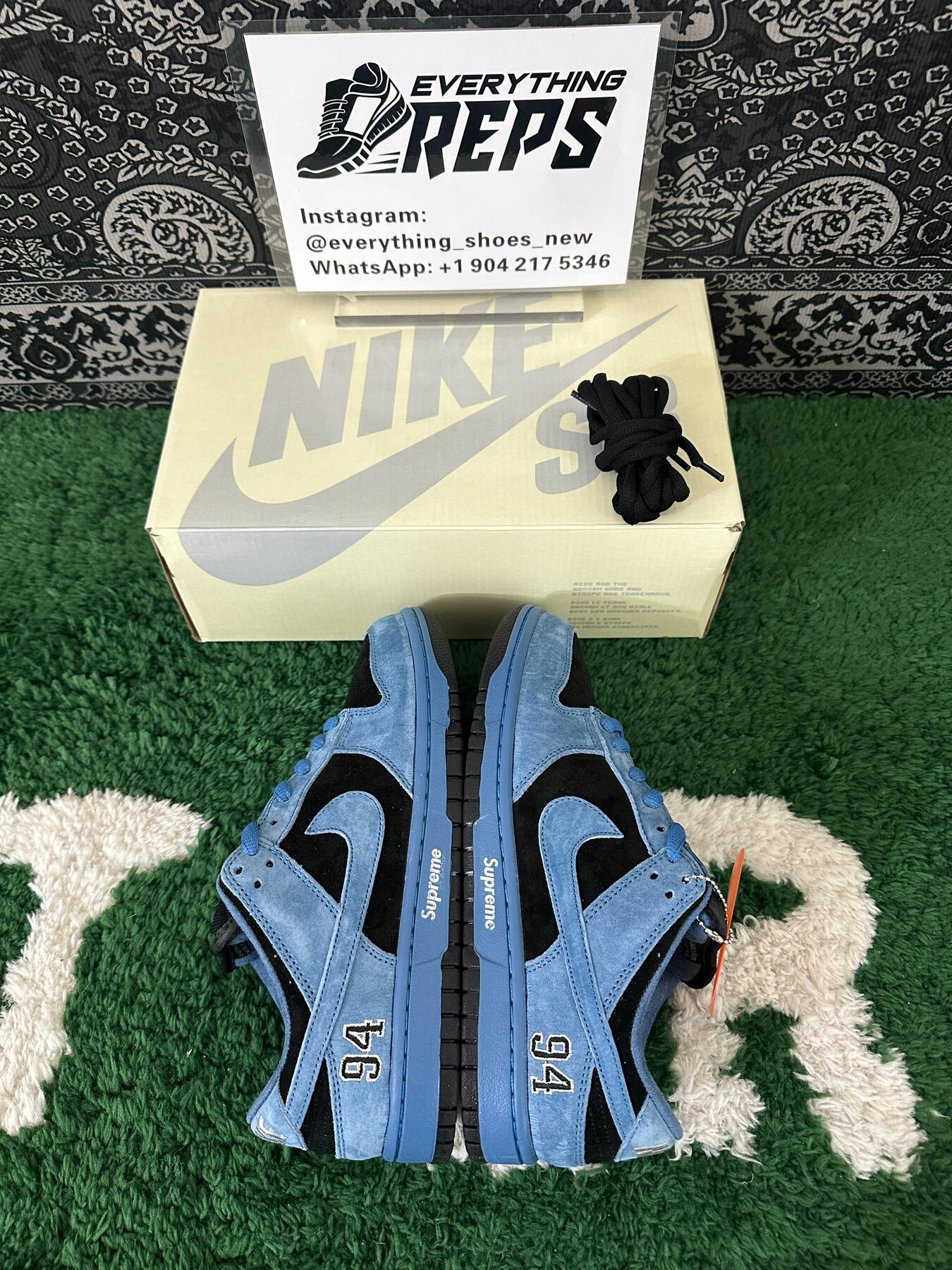 SB Dunk Low Supreme 94 Ocean Fog - Image 2