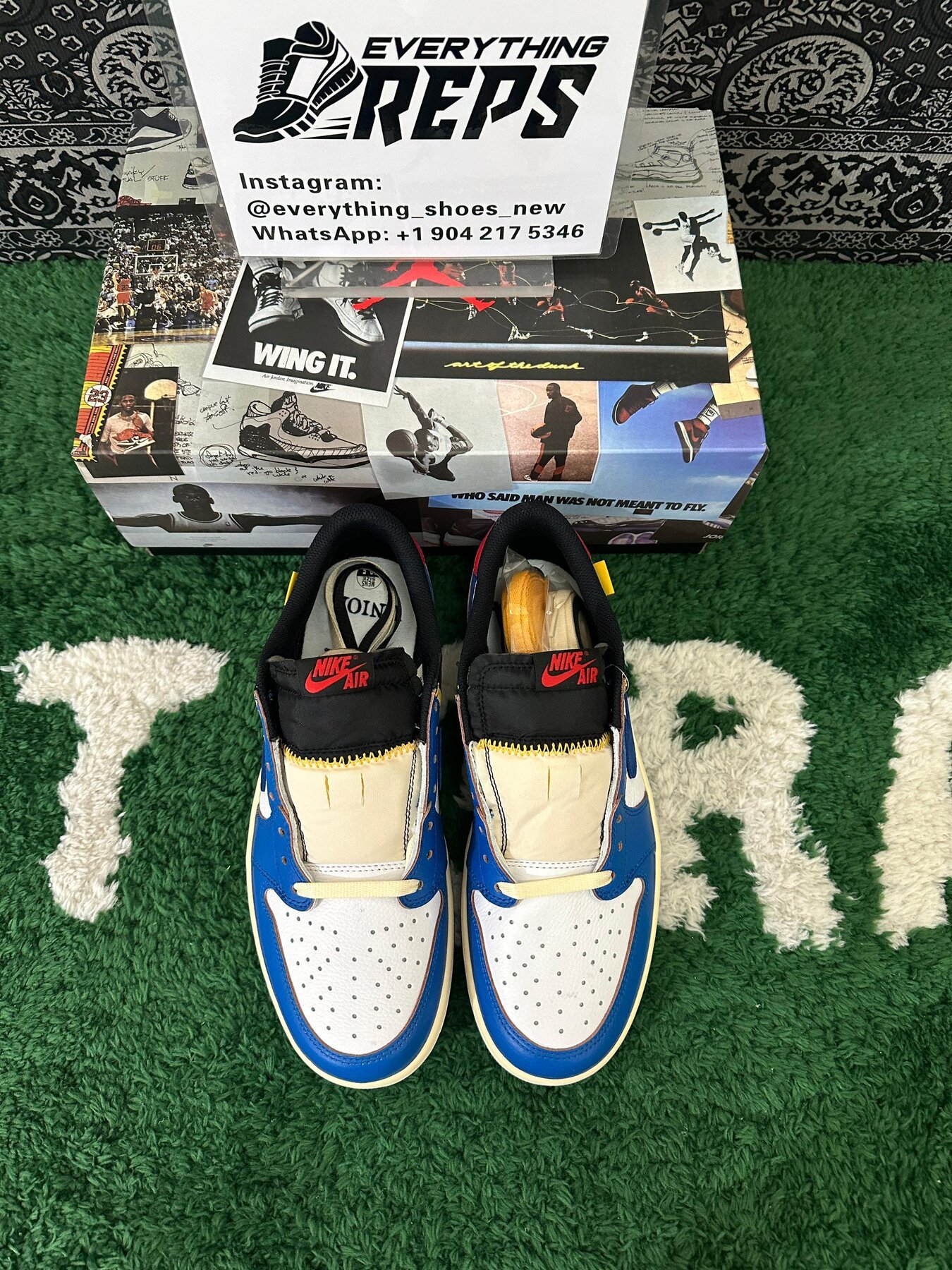 AJ1 Low Union Storm Blue Custom - Image 9