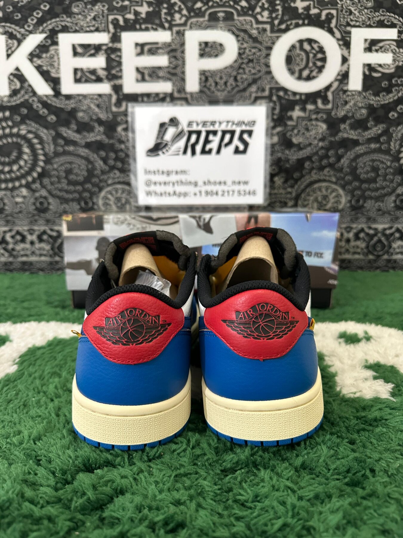 AJ1 Low Union Storm Blue Custom - Image 8