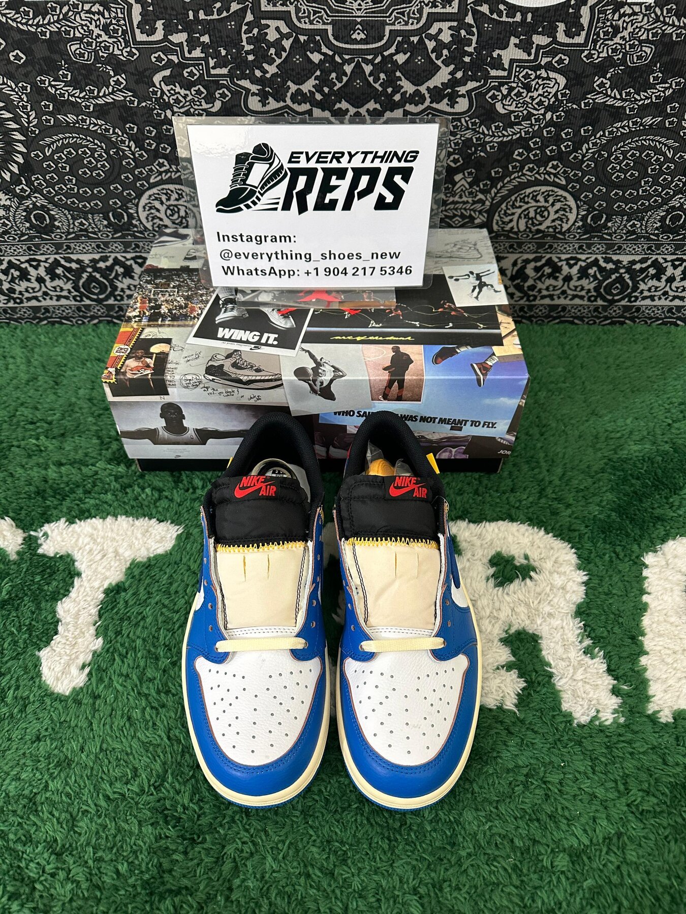 AJ1 Low Union Storm Blue Custom - Image 7