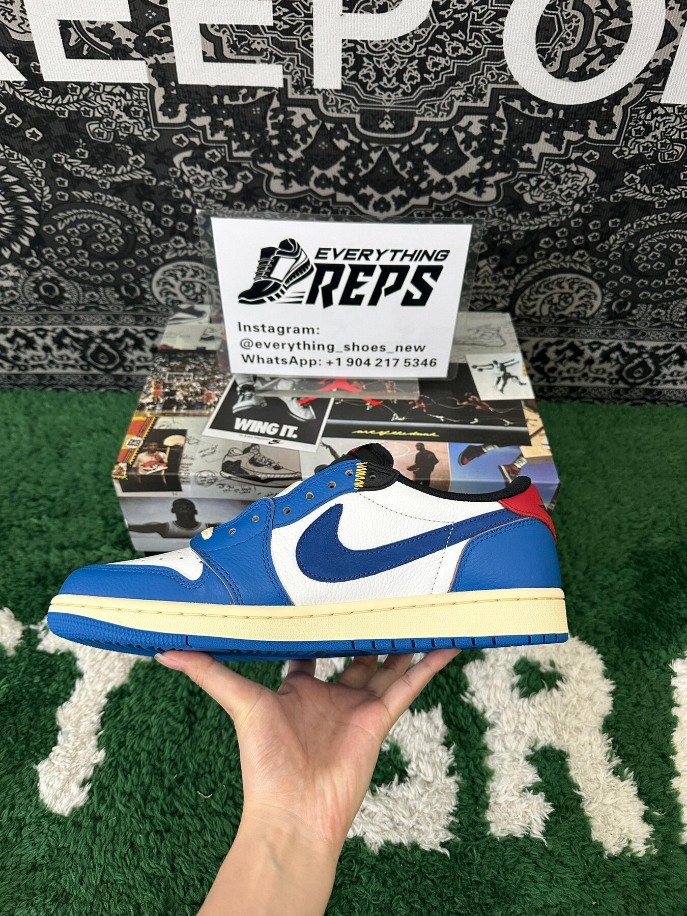 AJ1 Low Union Storm Blue Custom - Image 6