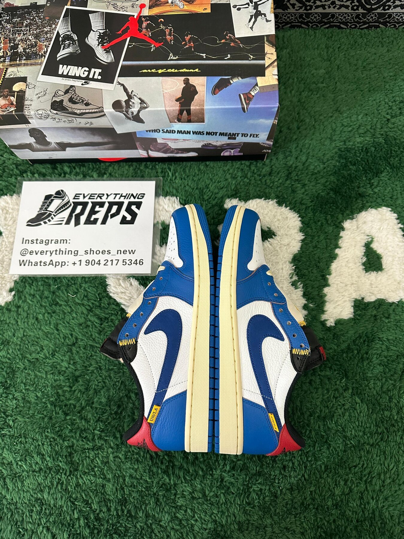 AJ1 Low Union Storm Blue Custom - Image 2