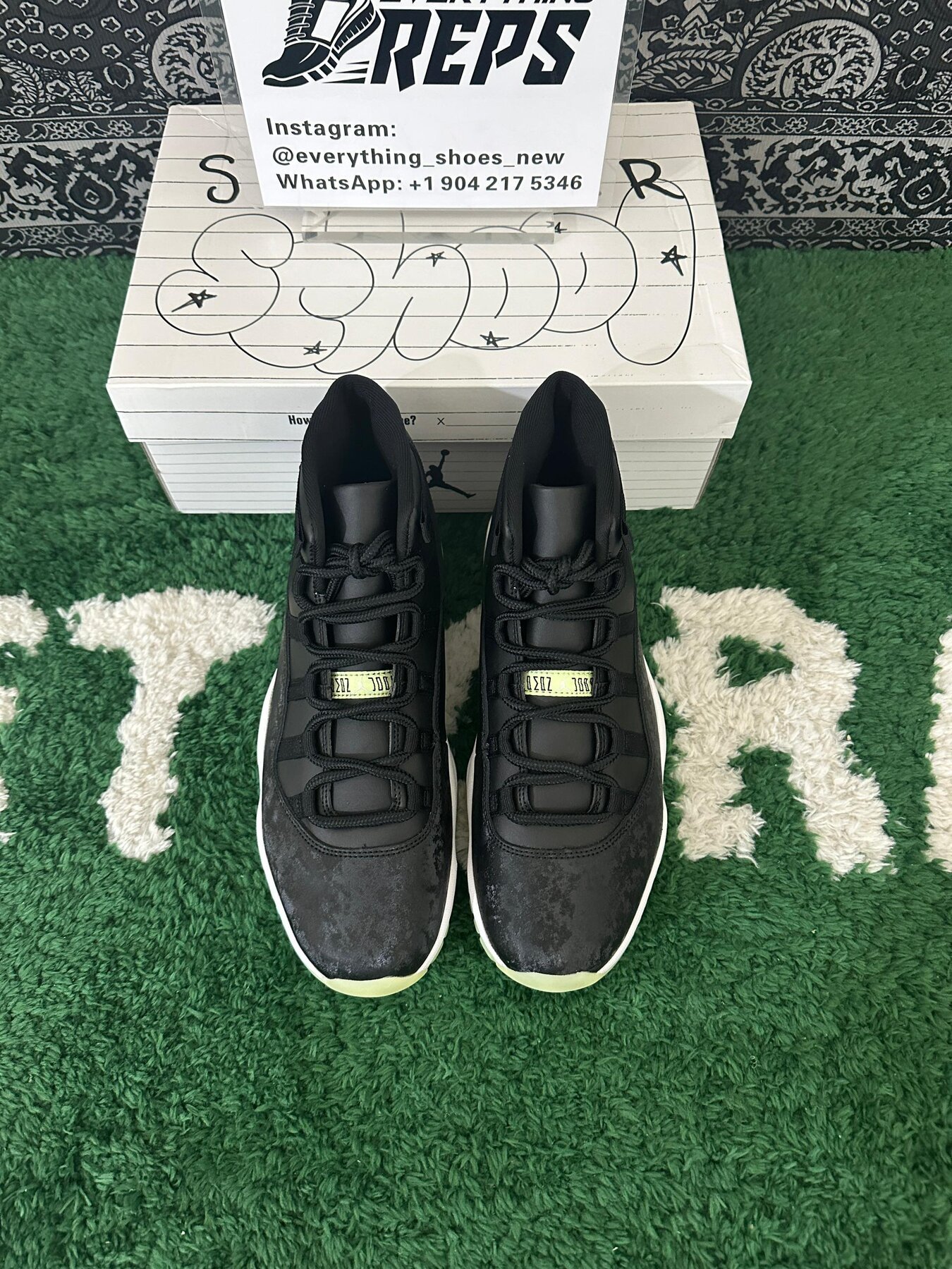 AJ11 Retro Black Barely Volt - Image 4