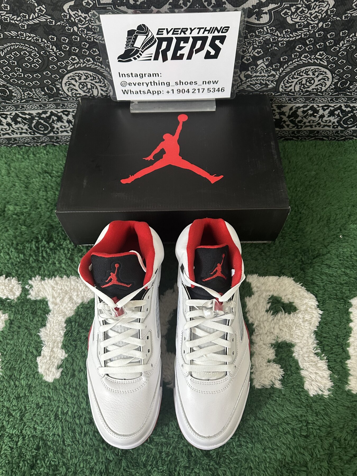 AJ5 “Fire Red Black Tongue” - Image 9
