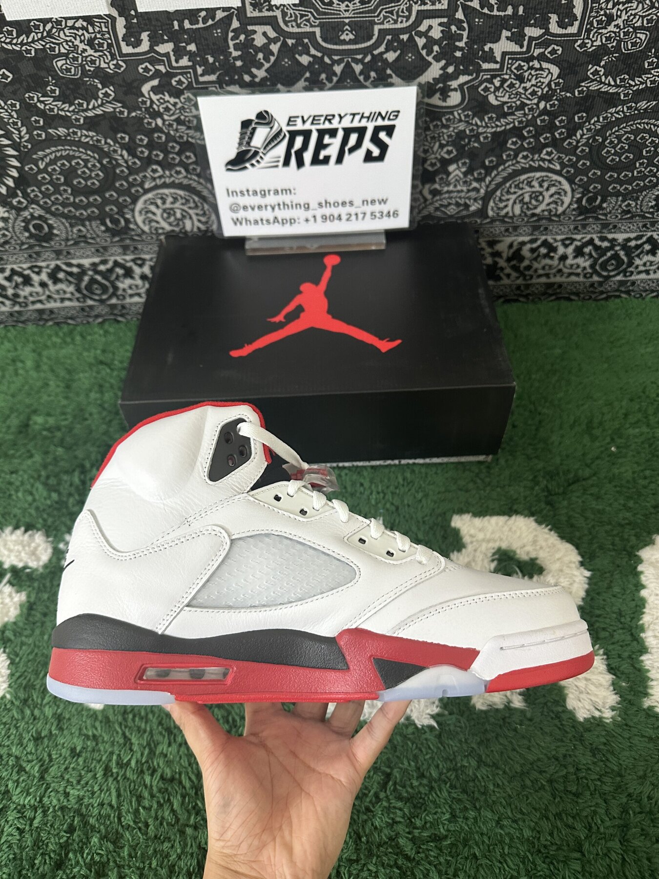 AJ5 “Fire Red Black Tongue” - Image 7