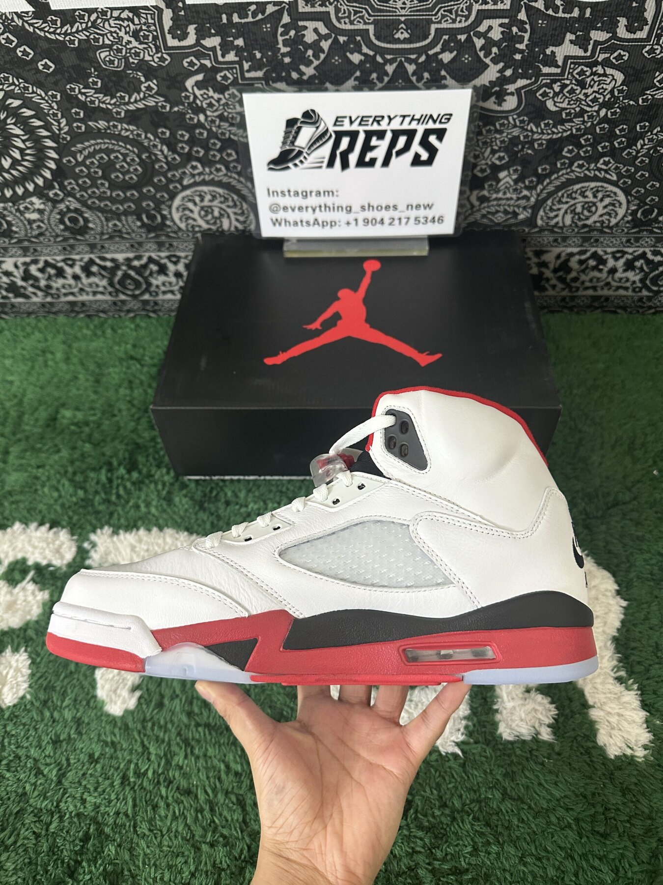 AJ5 “Fire Red Black Tongue” - Image 4