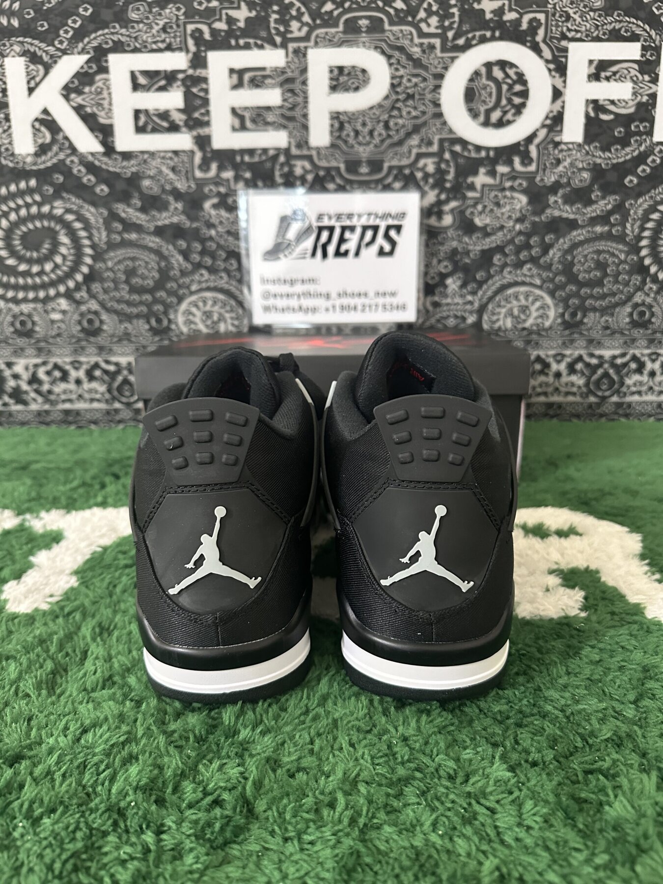 AJ4 Black Canvas - Image 4