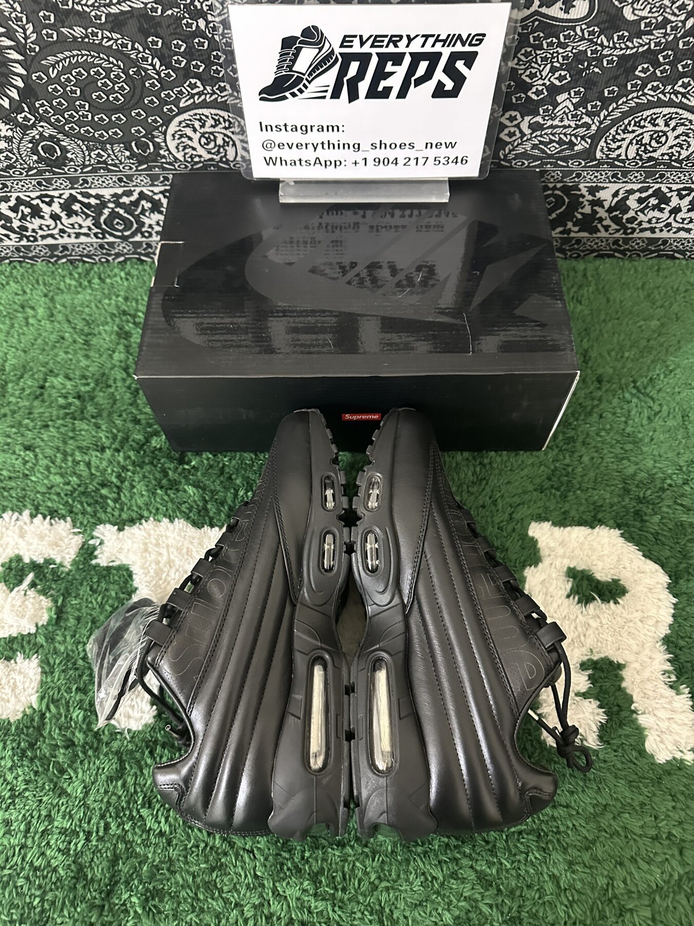 Air Max 95 Lux Supreme Triple Black - Image 5