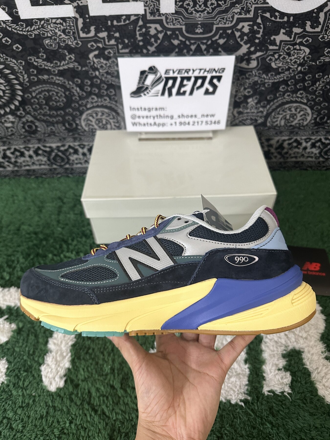 New Balance 990v6 MiUSA Action Bronson Lapis Lazuli - Image 8