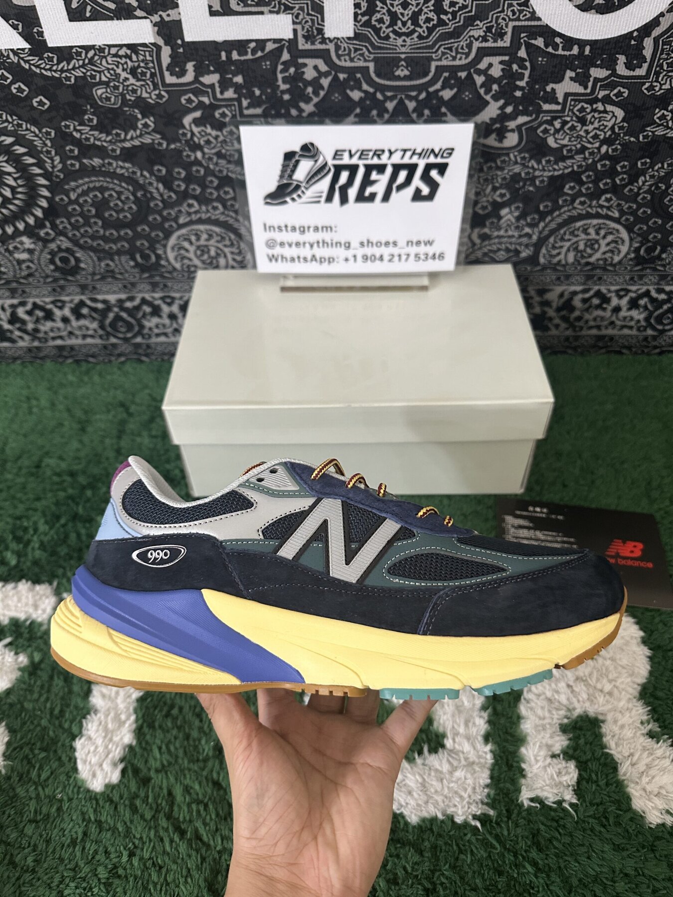 New Balance 990v6 MiUSA Action Bronson Lapis Lazuli - Image 7