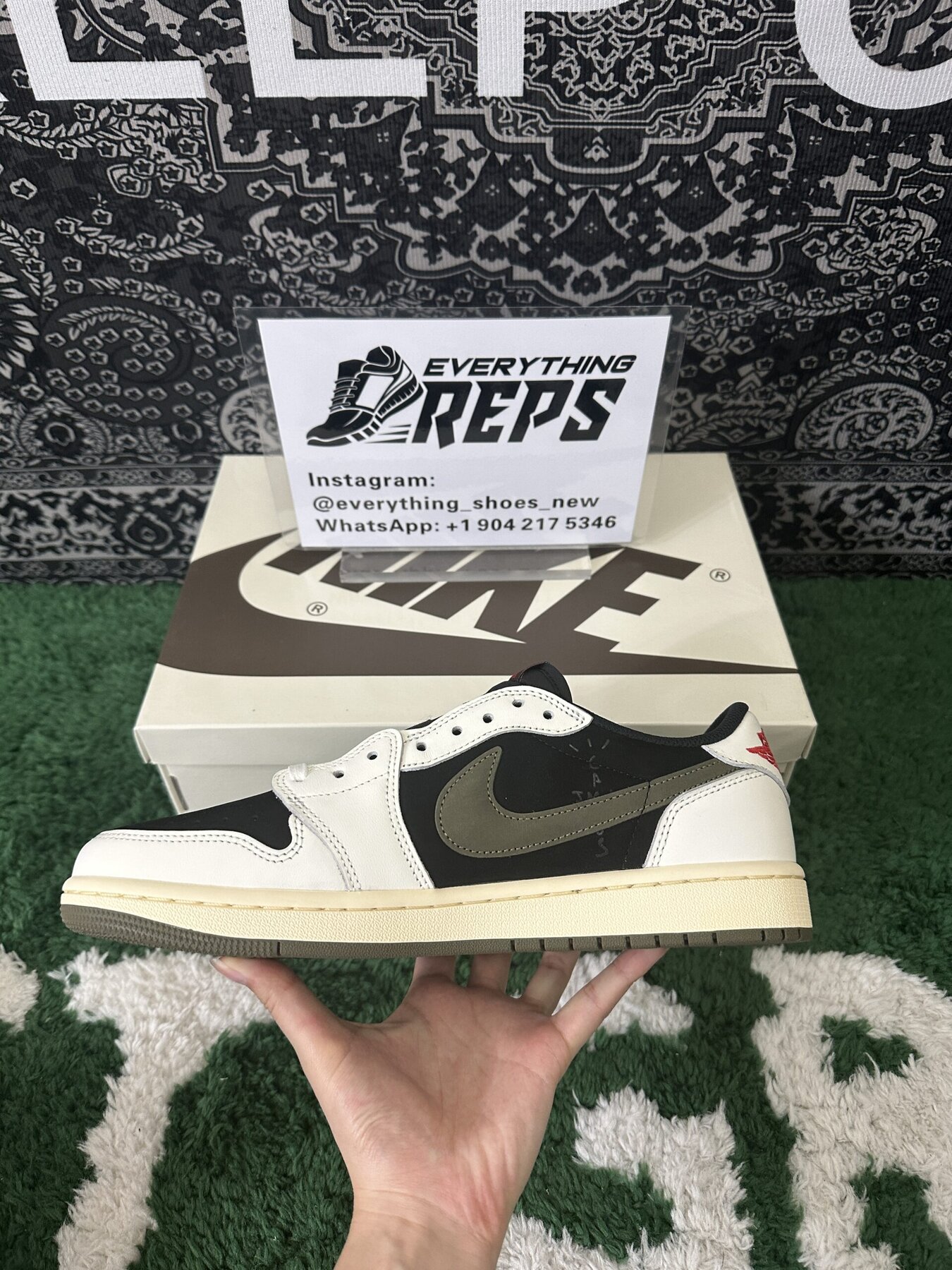 TS x AJ1 Low OG “Olive” - Image 7