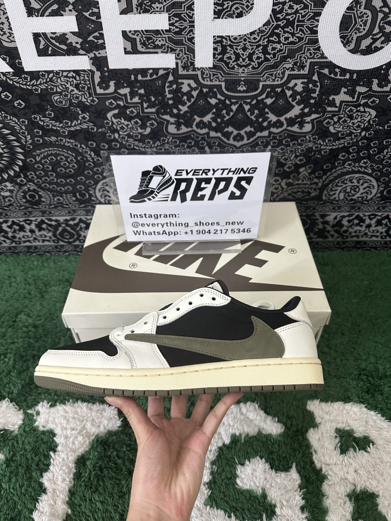 TS x AJ1 Low OG “Olive” - Image 5