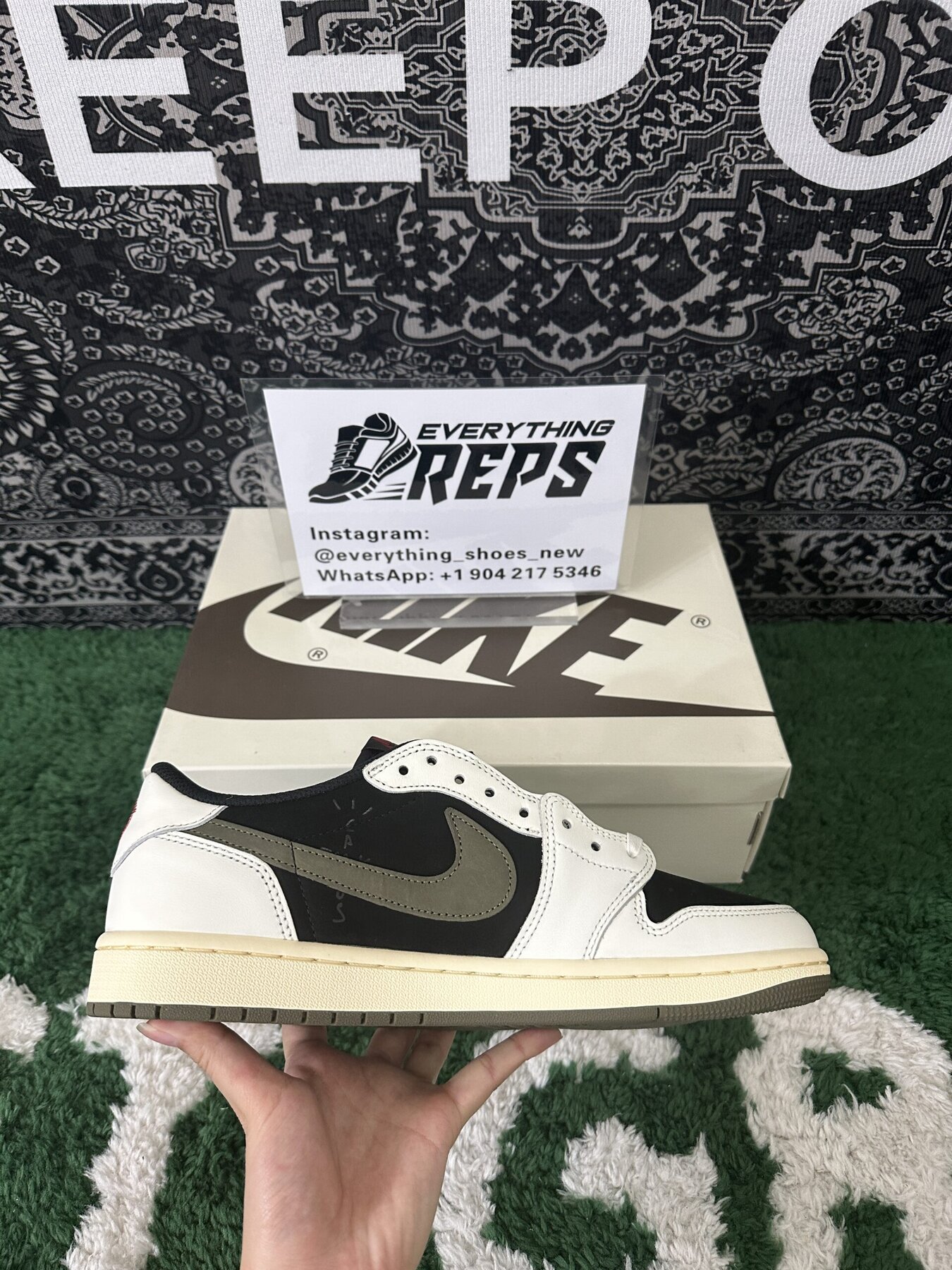 TS x AJ1 Low OG “Olive” - Image 2