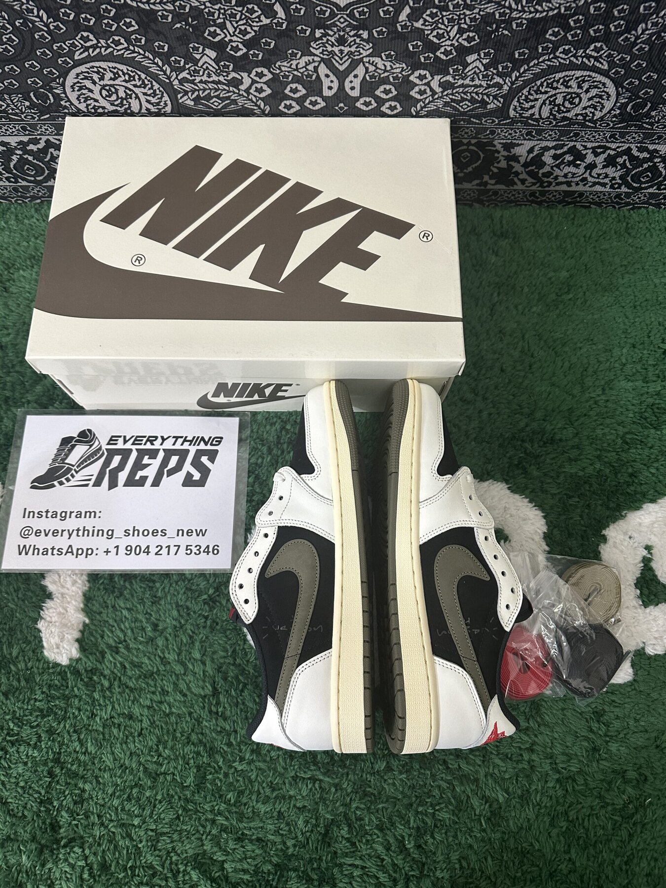 TS x AJ1 Low OG “Olive” - Image 4