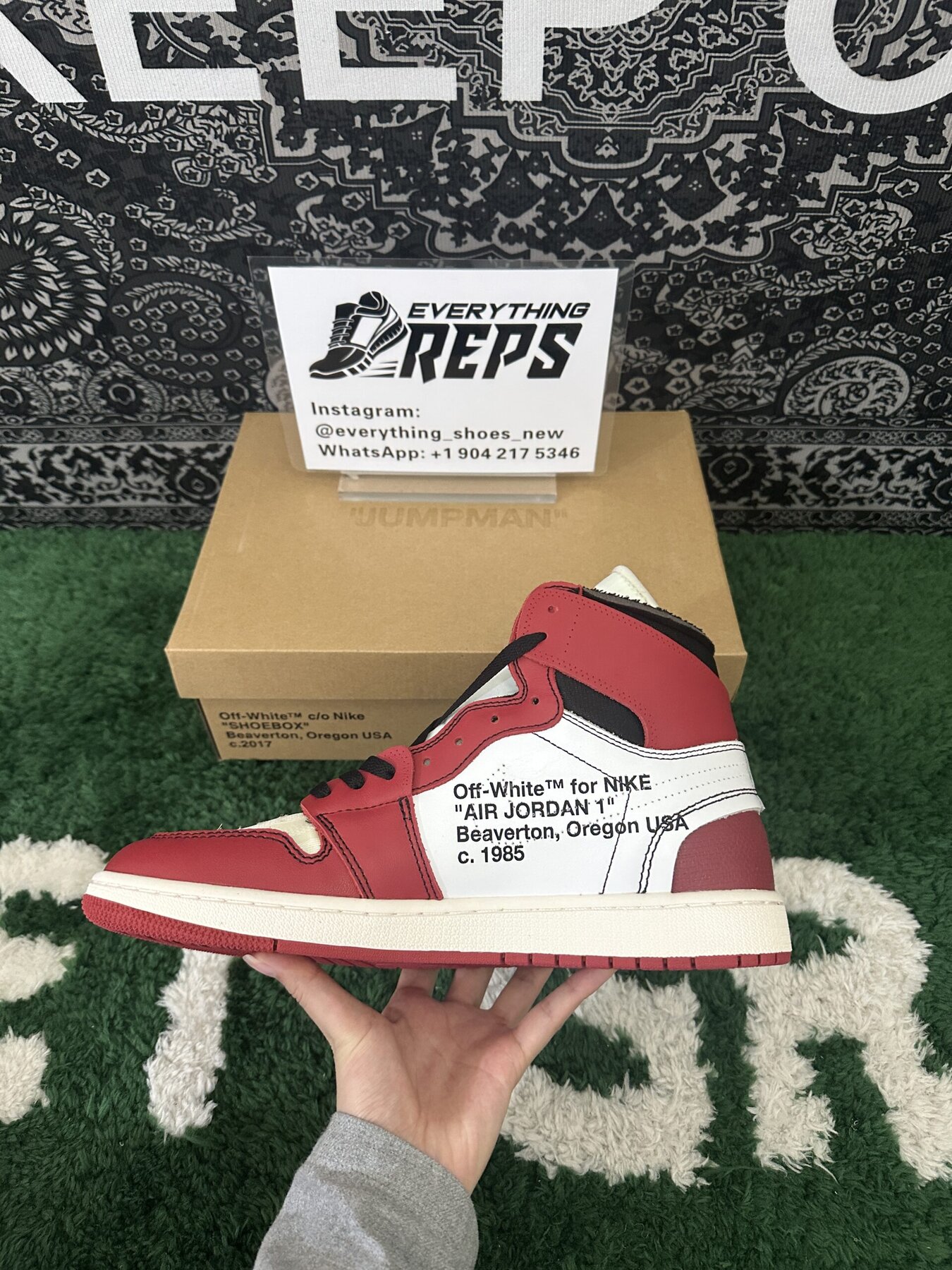 Off White x AJ1 Chicago Red - Image 7