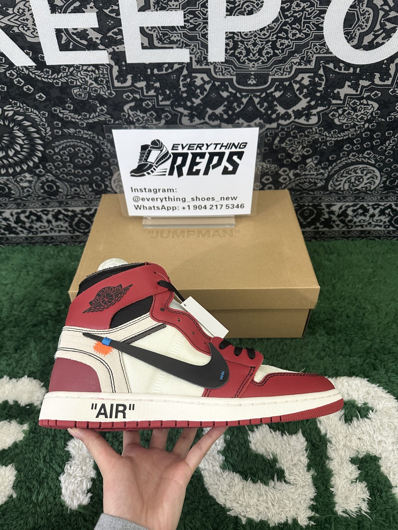 Off White x AJ1 Chicago Red - Image 6