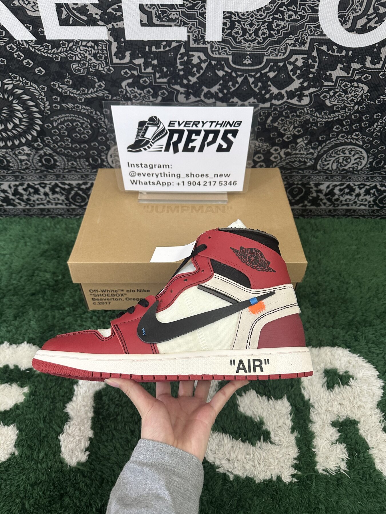 Off White x AJ1 Chicago Red - Image 4