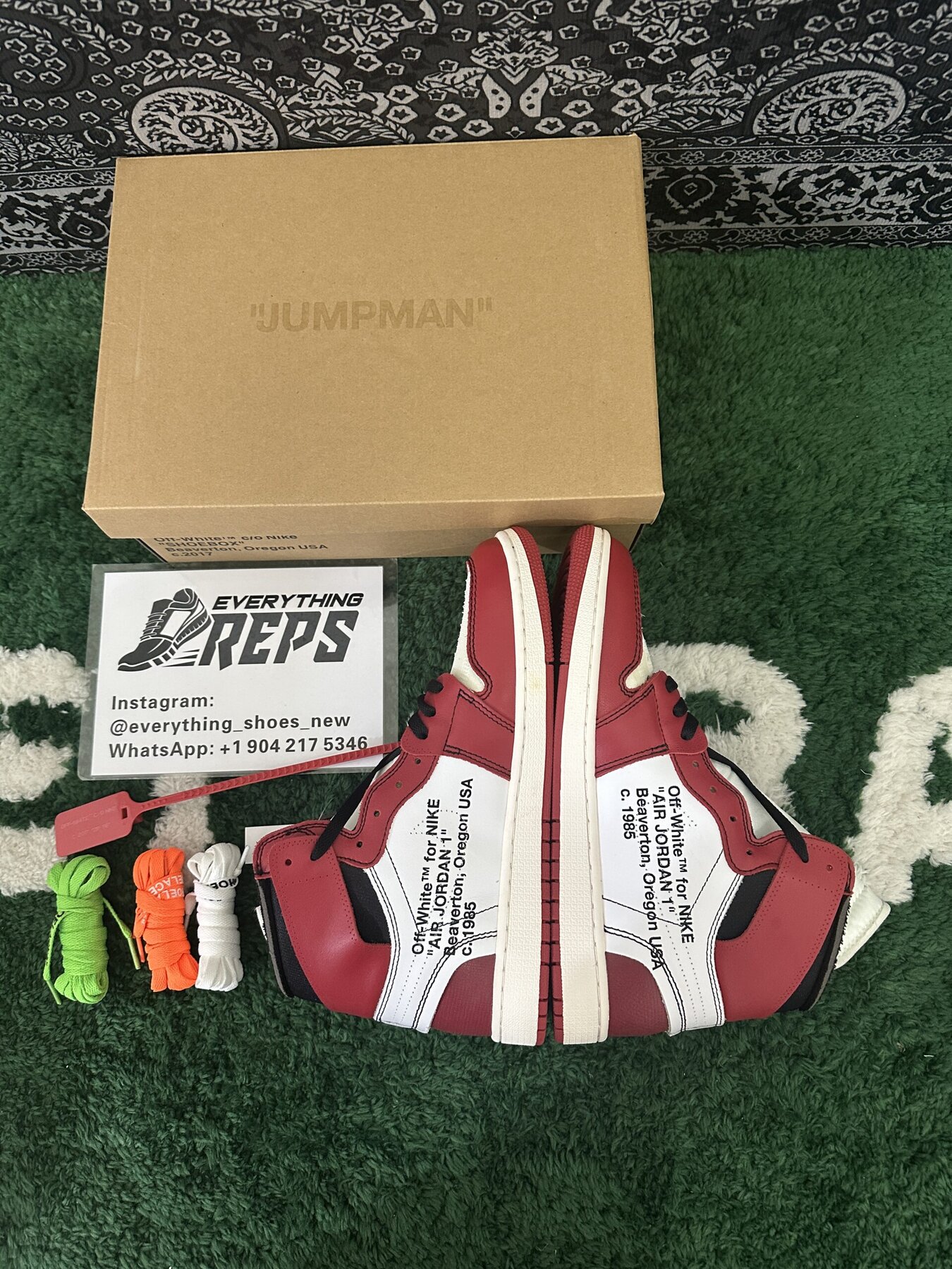 Off White x AJ1 Chicago Red - Image 3