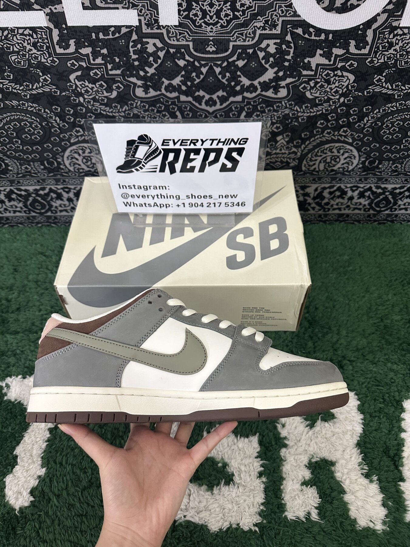 SB Dunk Low x Yuto Horigome Gray White - Image 10