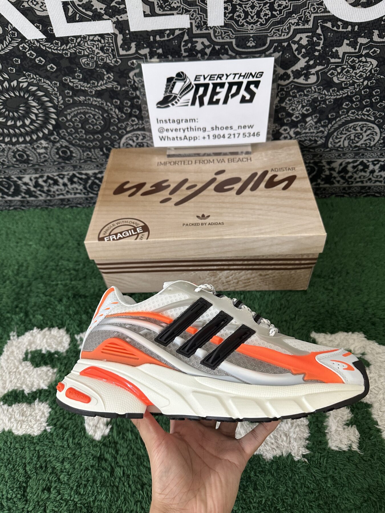 adidas Adistar Jellyfish Pharrell Williams Focus Olive Orange - Image 8