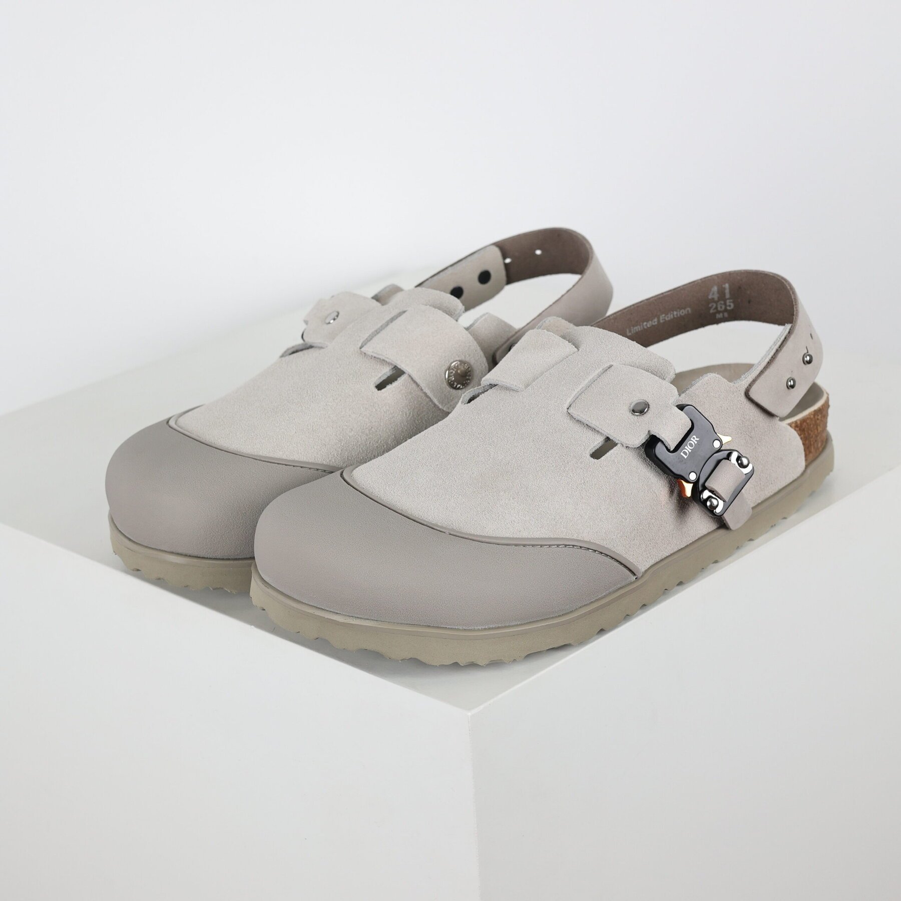 D x Birkenstock Tokio Mule Light Grey - Image 7