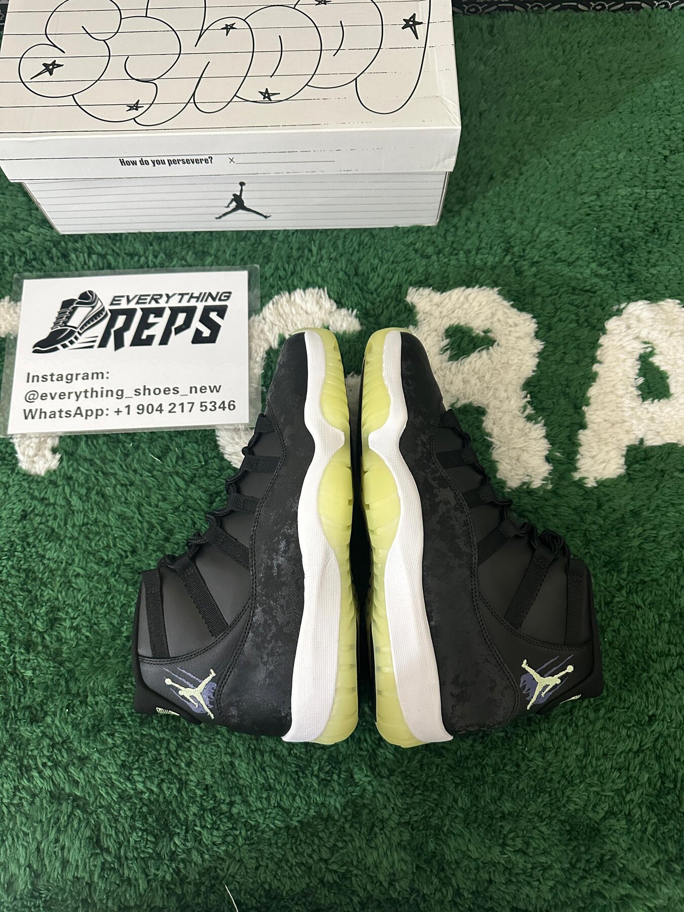 AJ11 Retro Black Barely Volt - Image 9