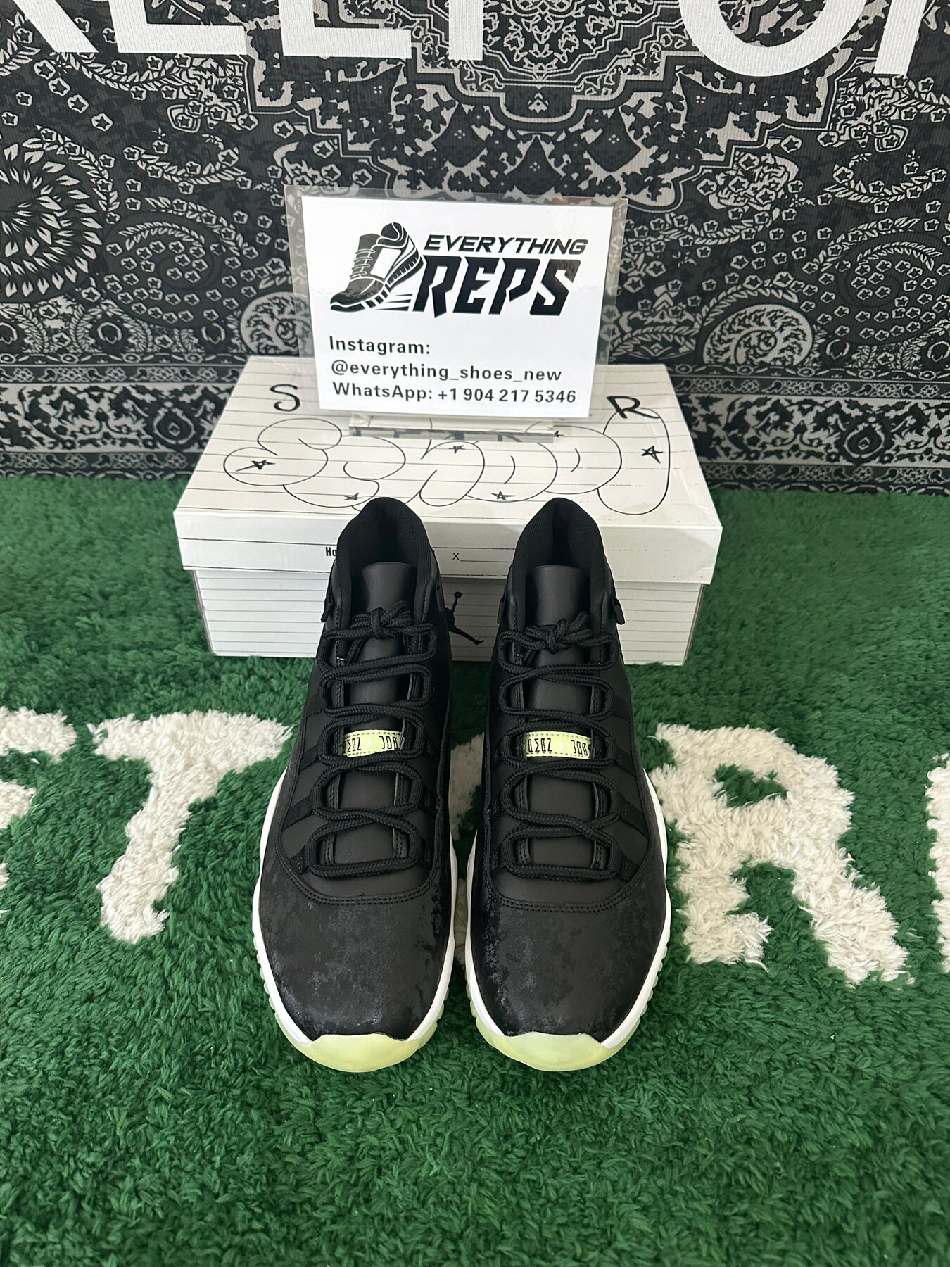 AJ11 Retro Black Barely Volt - Image 2