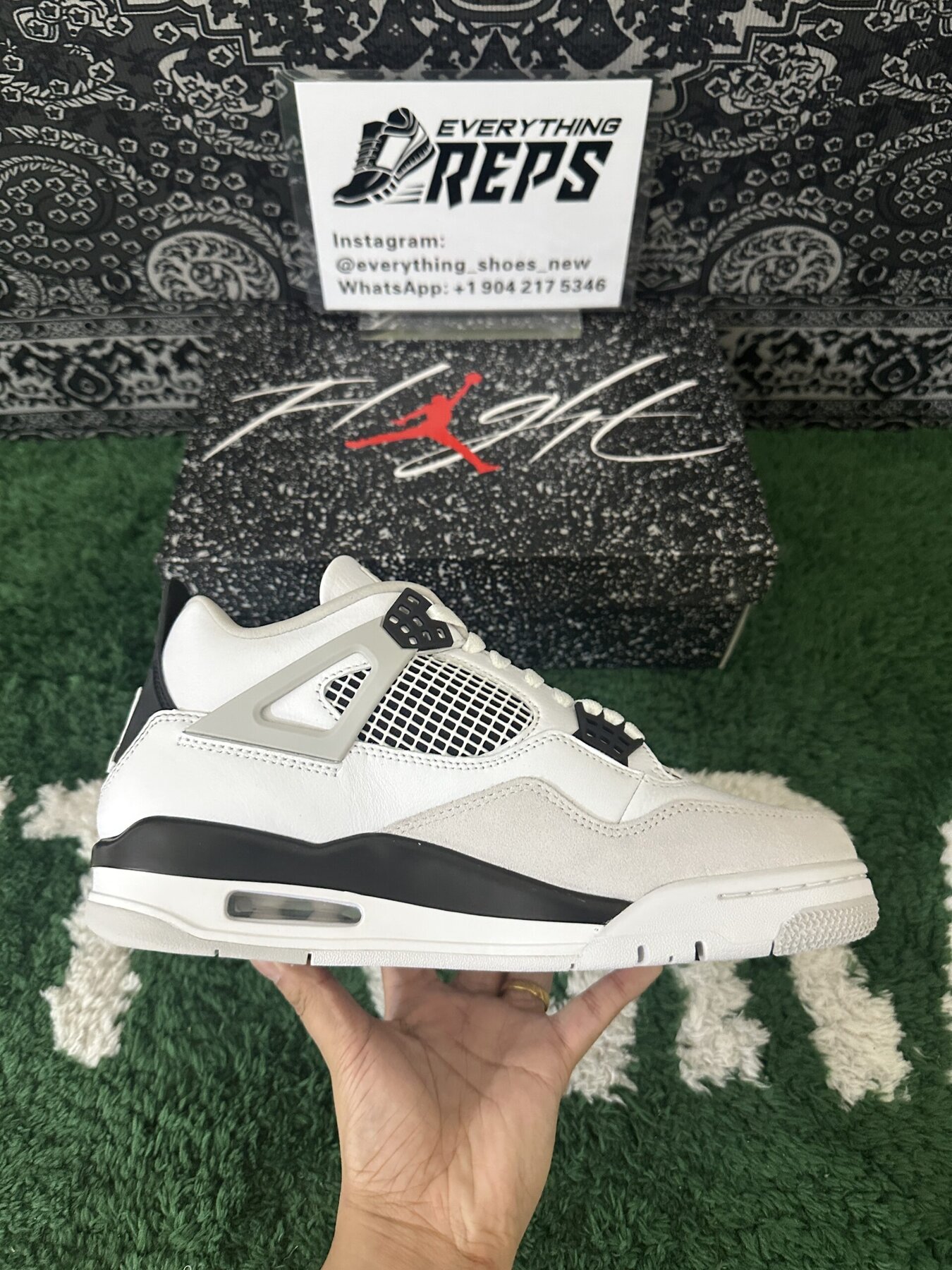 AJ4 Retro Military Black - Image 6