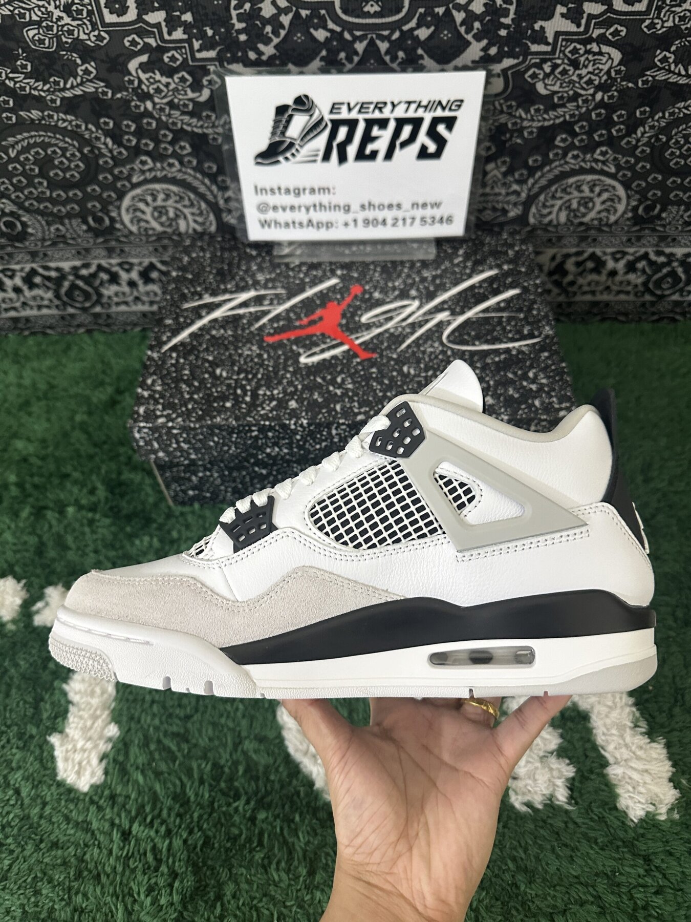 AJ4 Retro Military Black - Image 4