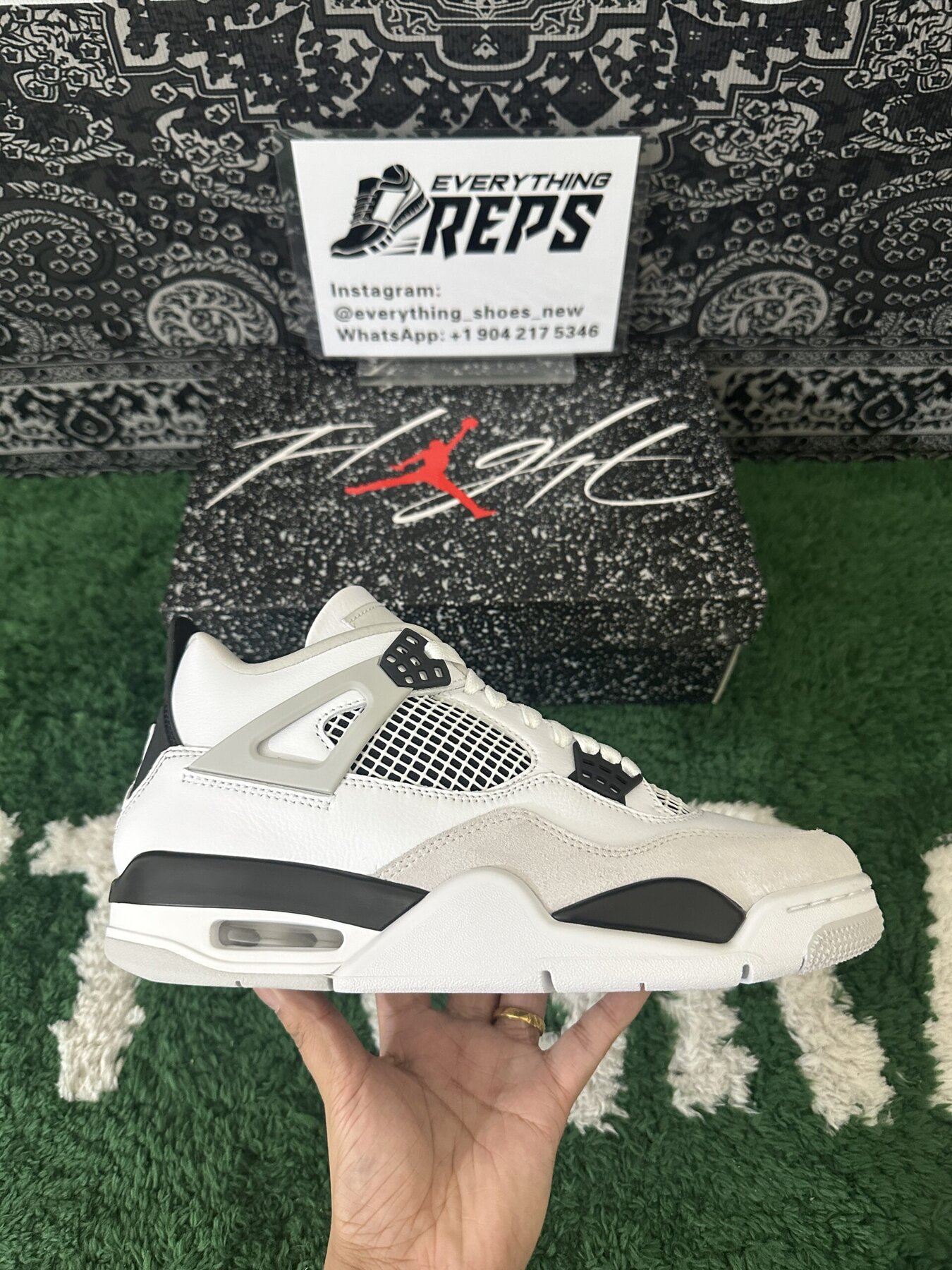 AJ4 Retro Military Black - Image 3